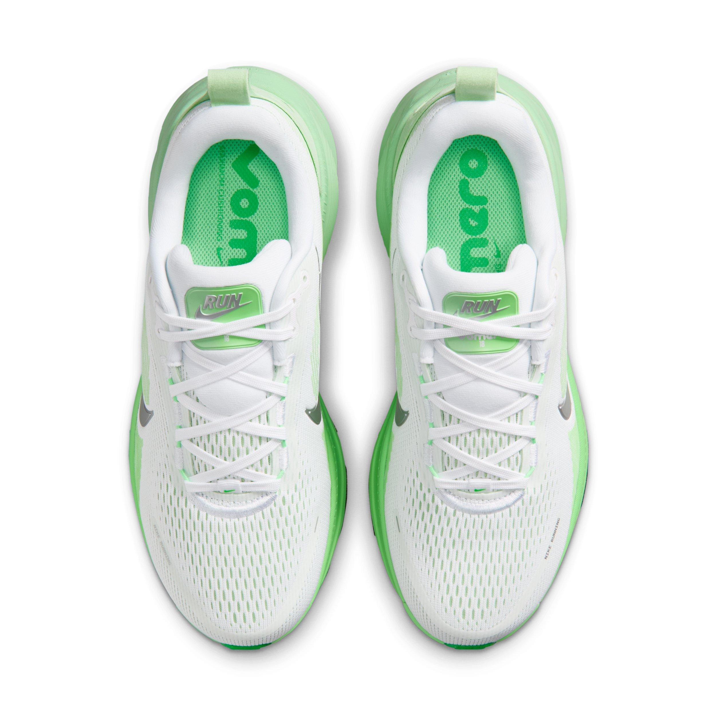 Nike Vomero 18 "White/Illusion Green/Court Green/Metallic Silver" Women's Running Shoe - WHITE/GREEN/GREEN/SILVER