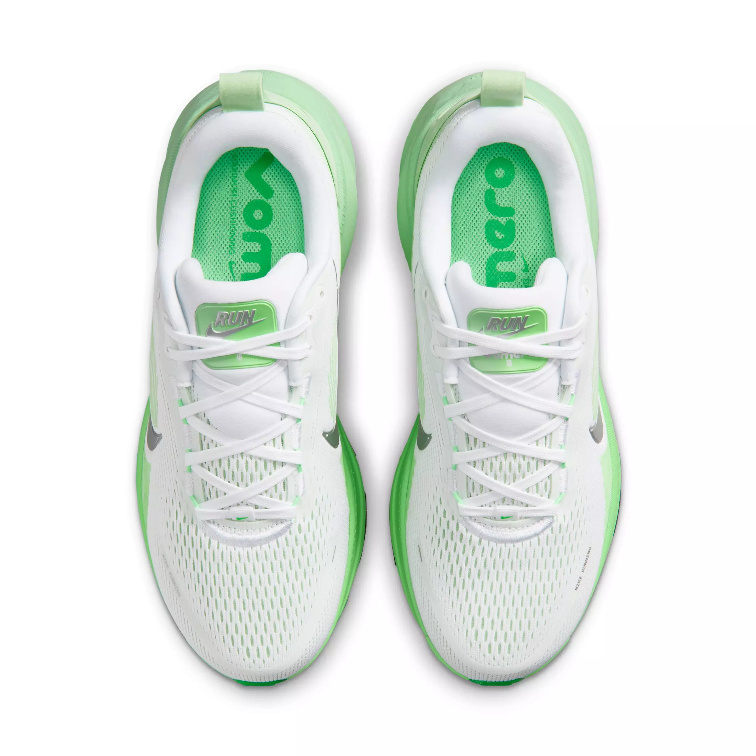 Nike Vomero 18 "White/Illusion Green/Court Green/Metallic Silver" Women's Running Shoe - WHITE/GREEN/GREEN/SILVER