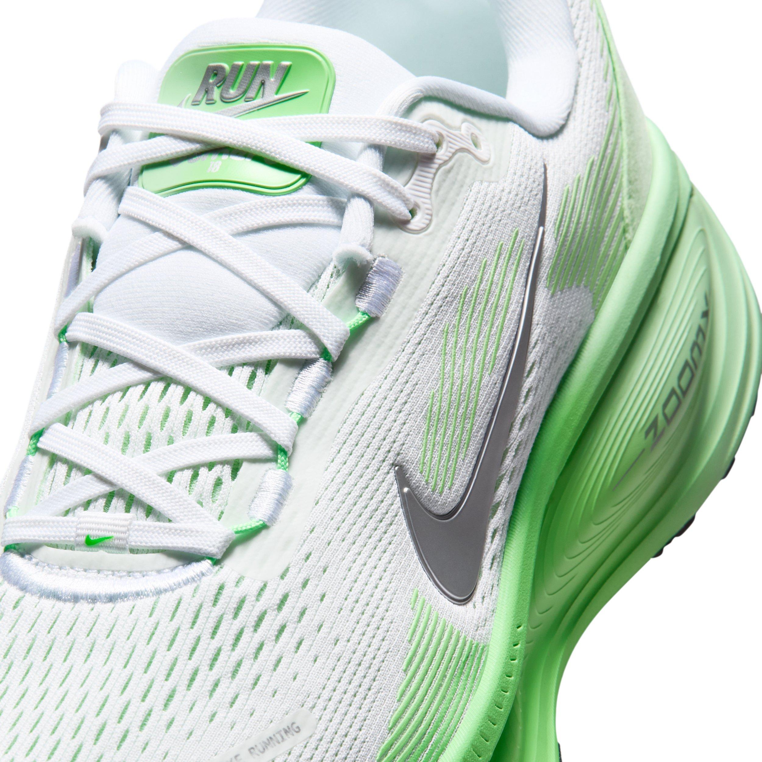 Nike Vomero 18 "White/Illusion Green/Court Green/Metallic Silver" Women's Running Shoe - WHITE/GREEN/GREEN/SILVER