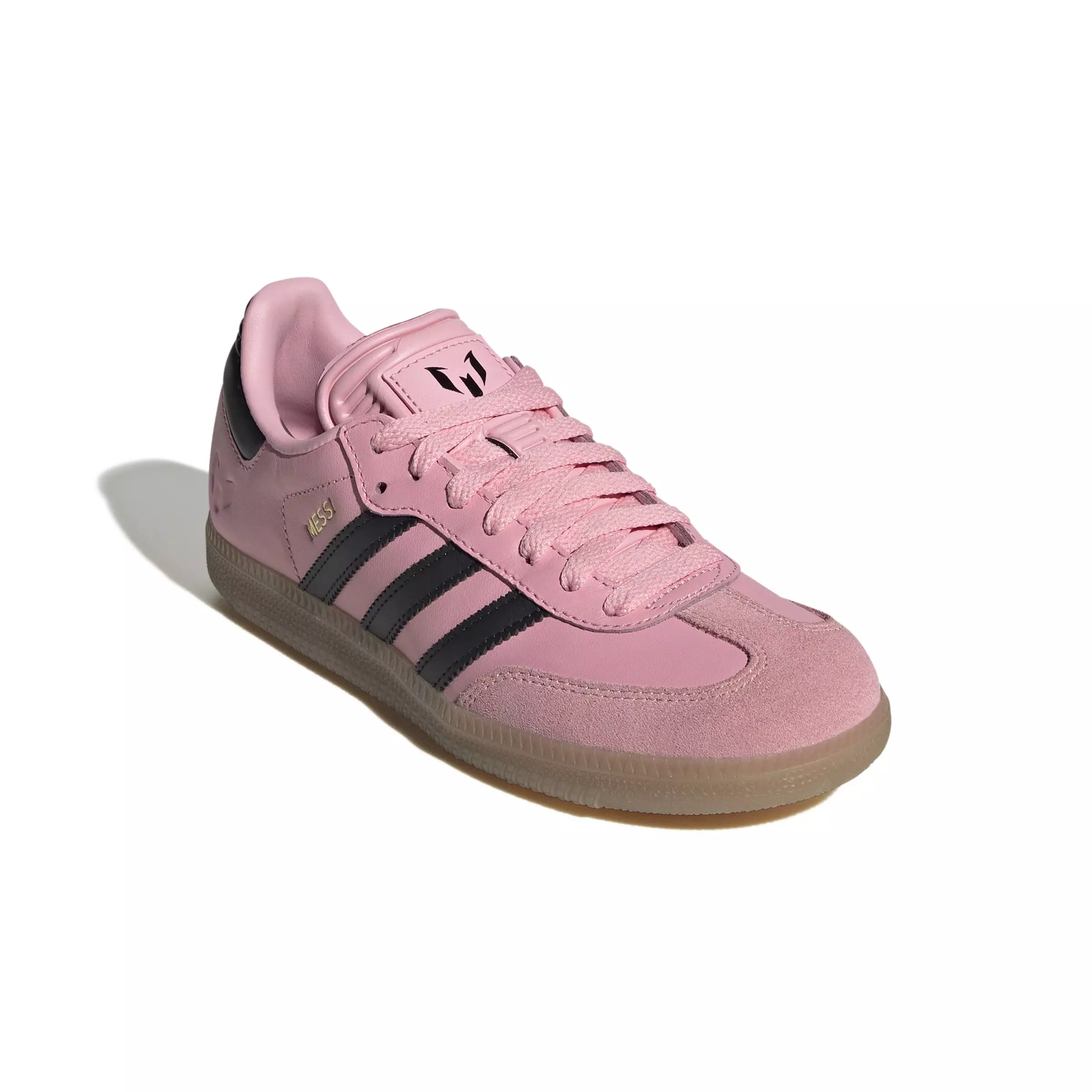 adidas Samba Messi "Light Pink/Core Black/Gum4" Grade School Kids' Shoe - LT PINK/BLACK/GUM