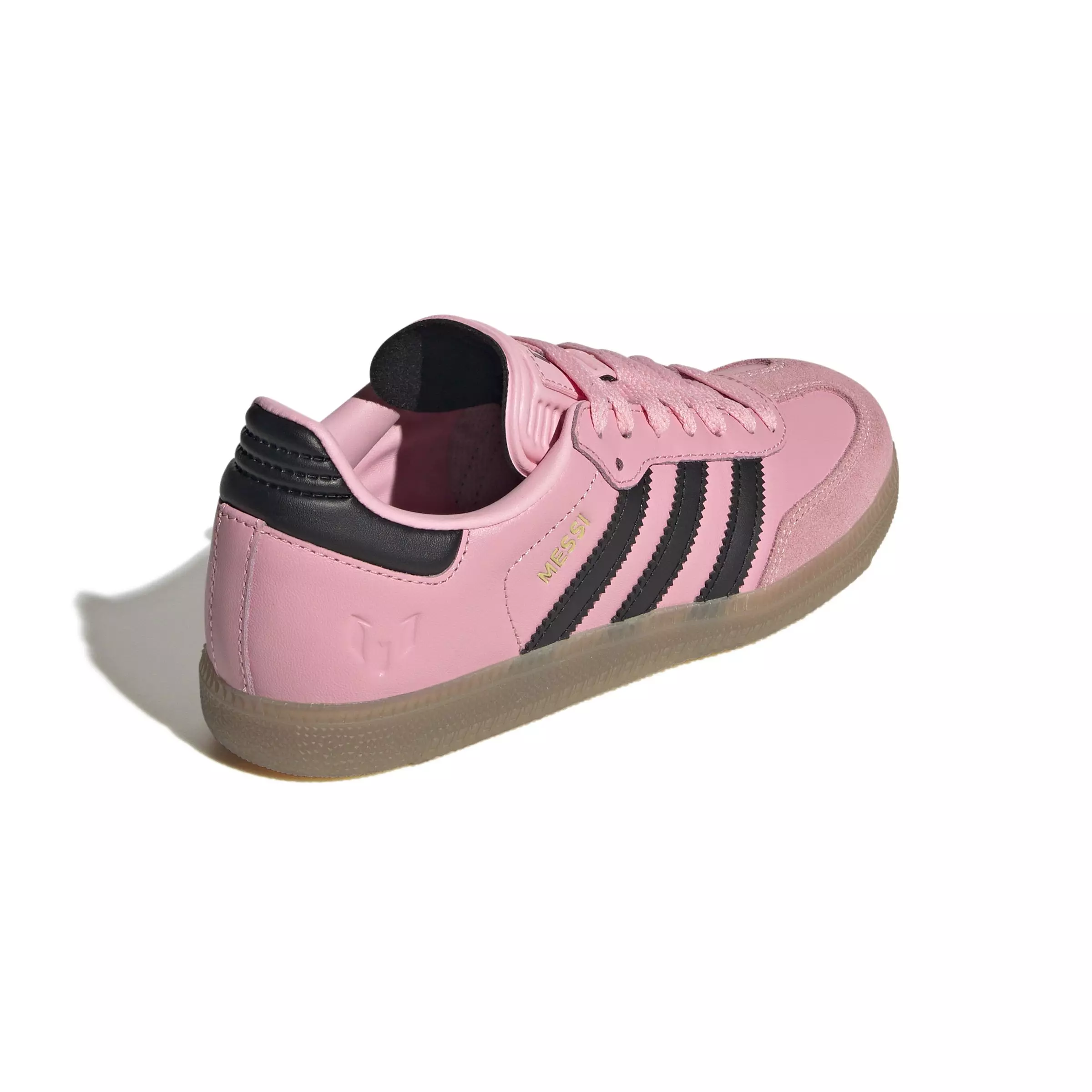 adidas Samba Messi "Light Pink/Core Black/Gum4" Grade School Kids' Shoe - LT PINK/BLACK/GUM