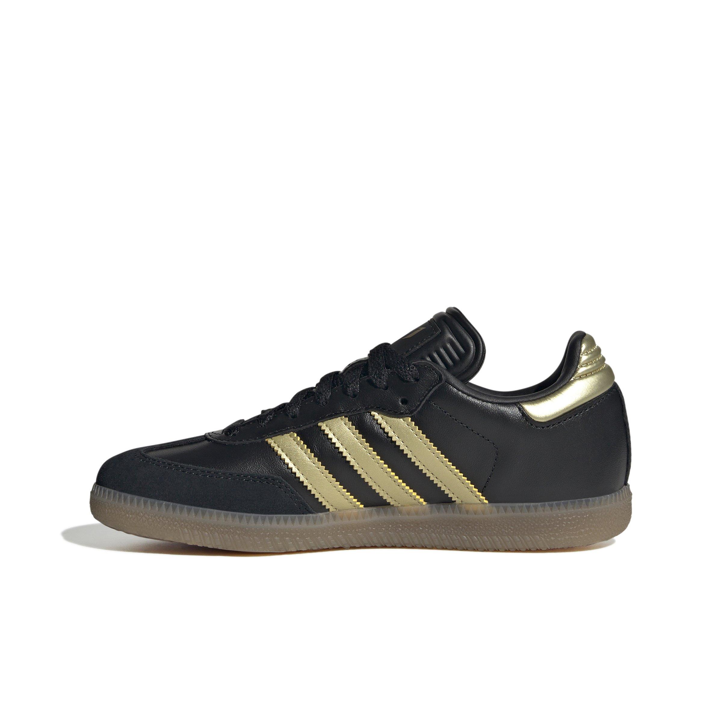adidas Samba Messi  Grade School Kids' "Core Black/Gold Metallic/Gum 4" Shoe