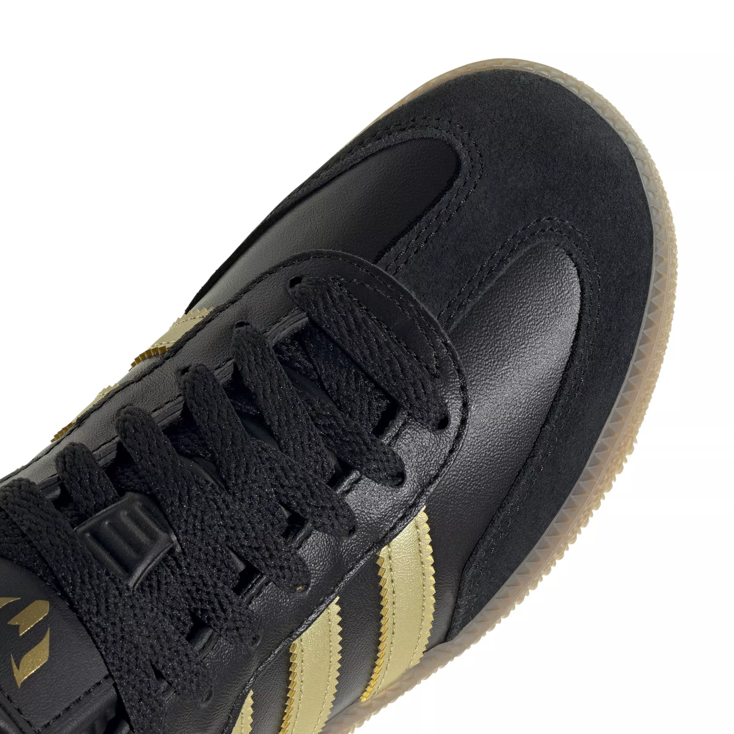 adidas Samba Messi "Core Black/Gold Metallic/Gum 4" Grade School Kids' Shoe - BLACK/GOLD/GUM 4