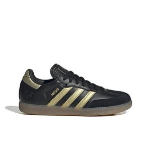 adidas Samba Messi "Core Black/Gold Metallic/Gum 4" Grade School Kids' Shoe