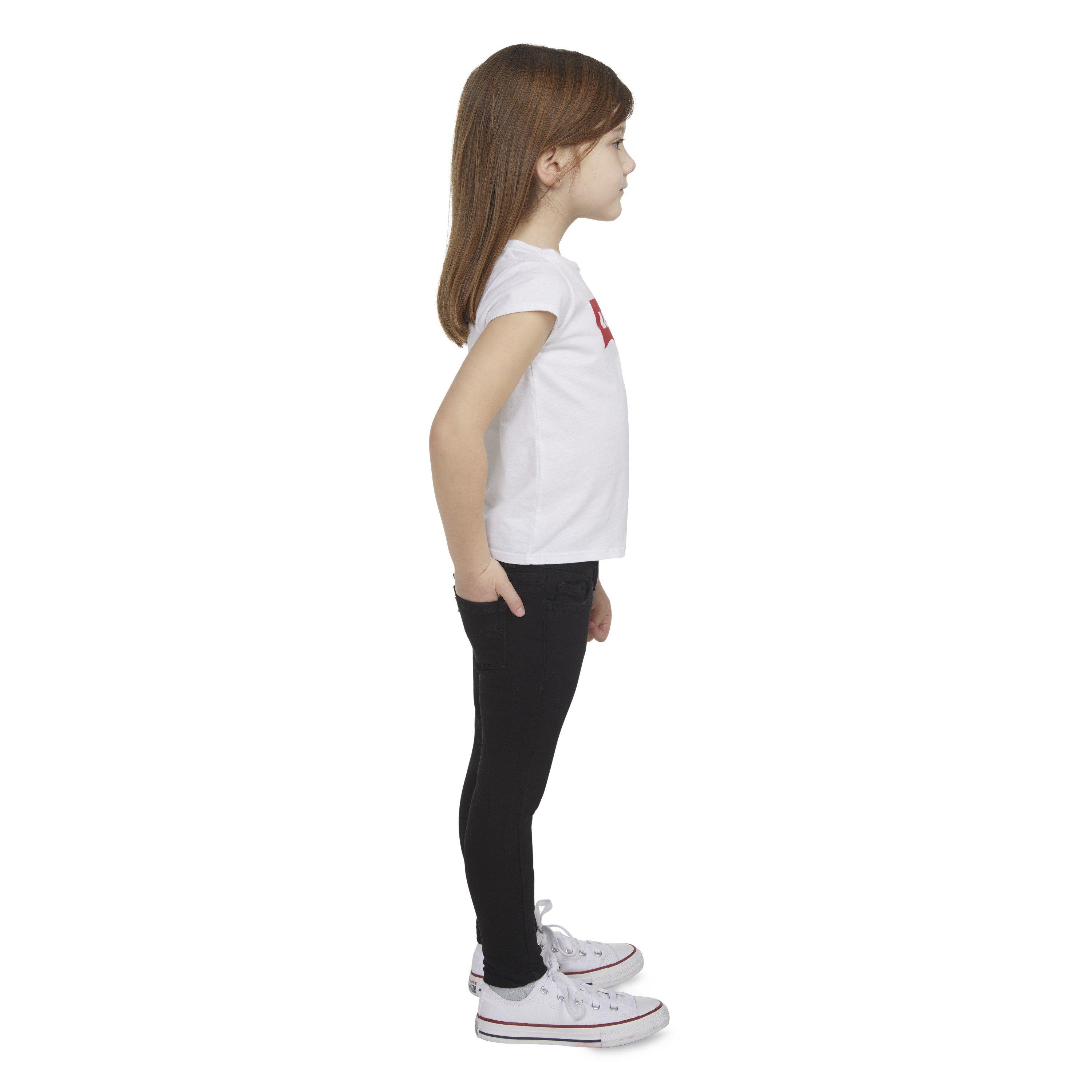 Levi's Toddler Girls' 710 Super Skinny Fit Slim Wash Denim Jeans - Black - BLACK Thumbnail View 3