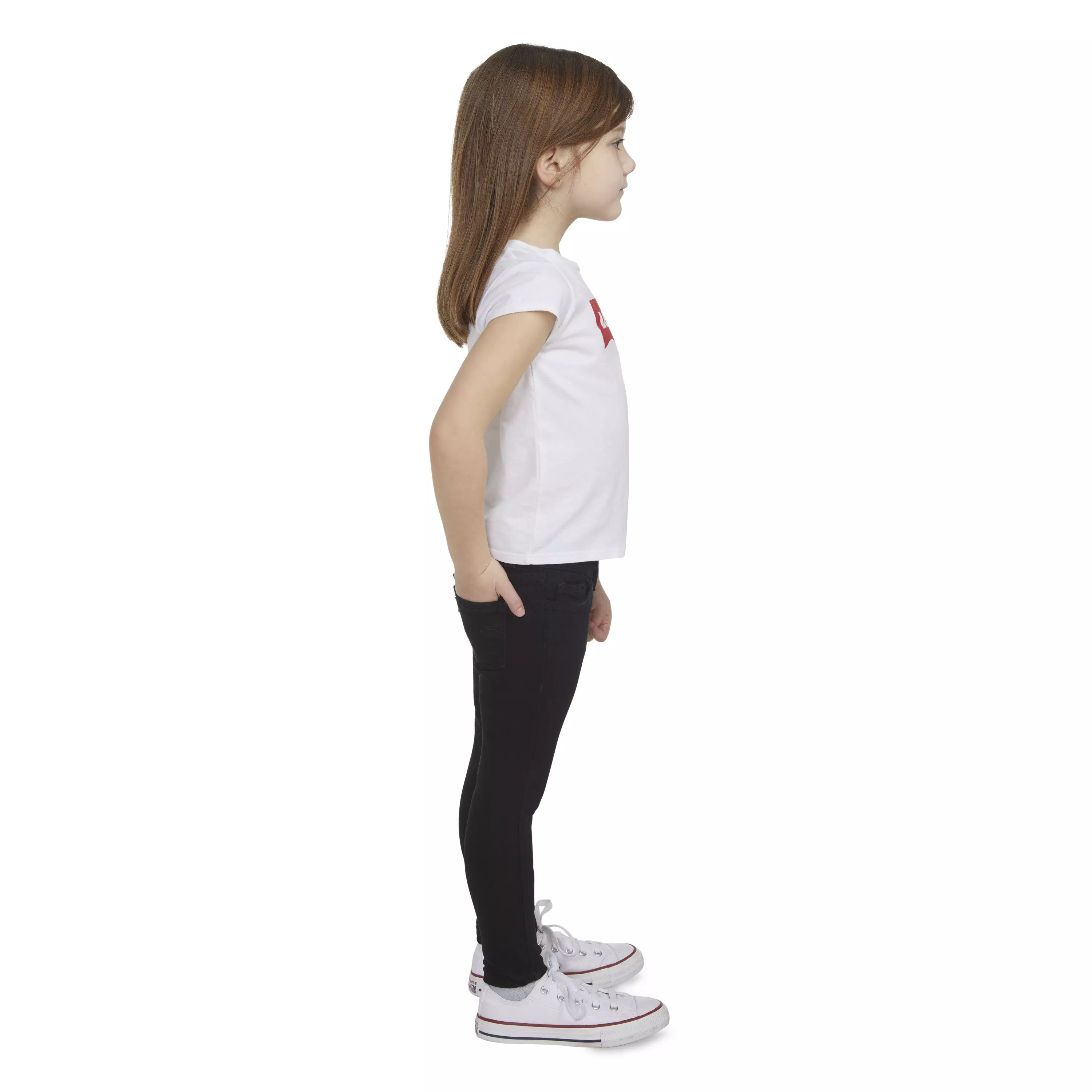 Levi's Toddler Girls' 710 Super Skinny Fit Slim Wash Denim Jeans - Black - BLACK
