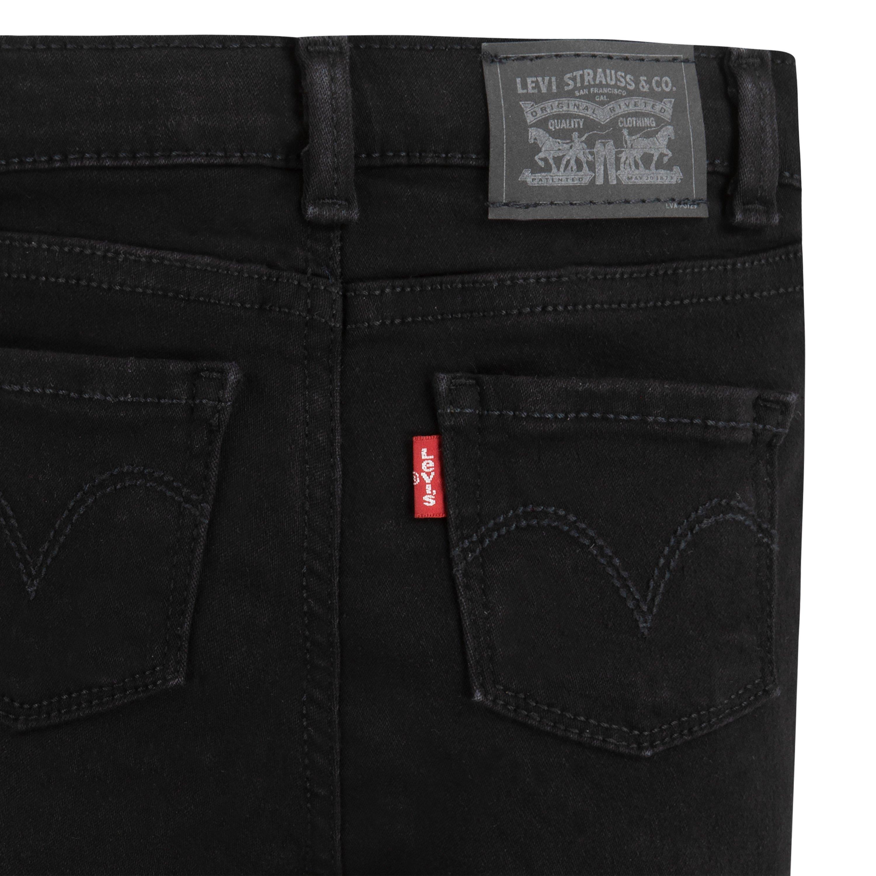 Levi's Toddler Girls' 710 Super Skinny Fit Slim Wash Denim Jeans - Black - BLACK Thumbnail View 6