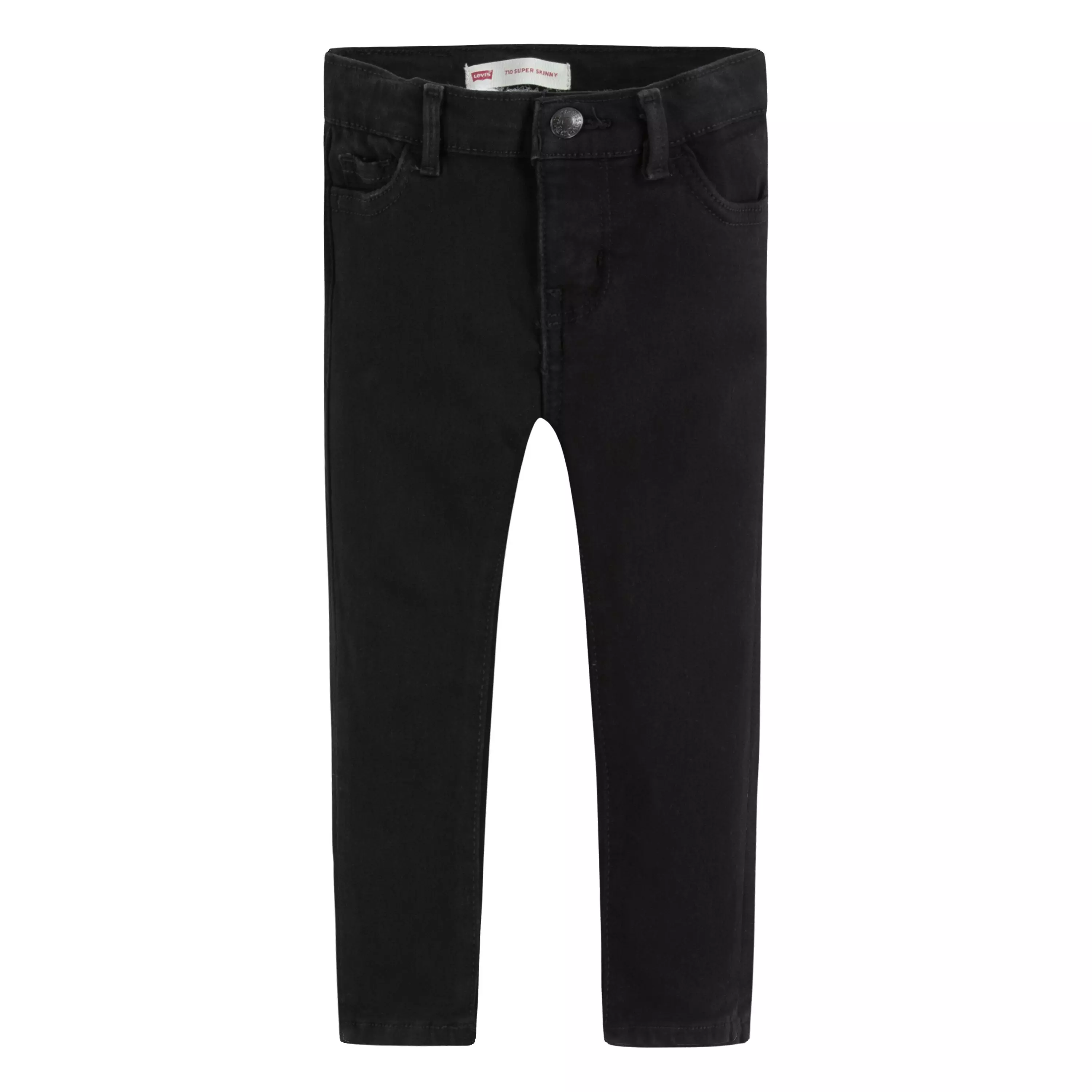 Levi's Toddler Girls' 710 Super Skinny Fit Slim Black Wash Denim Jeans - BLACK
