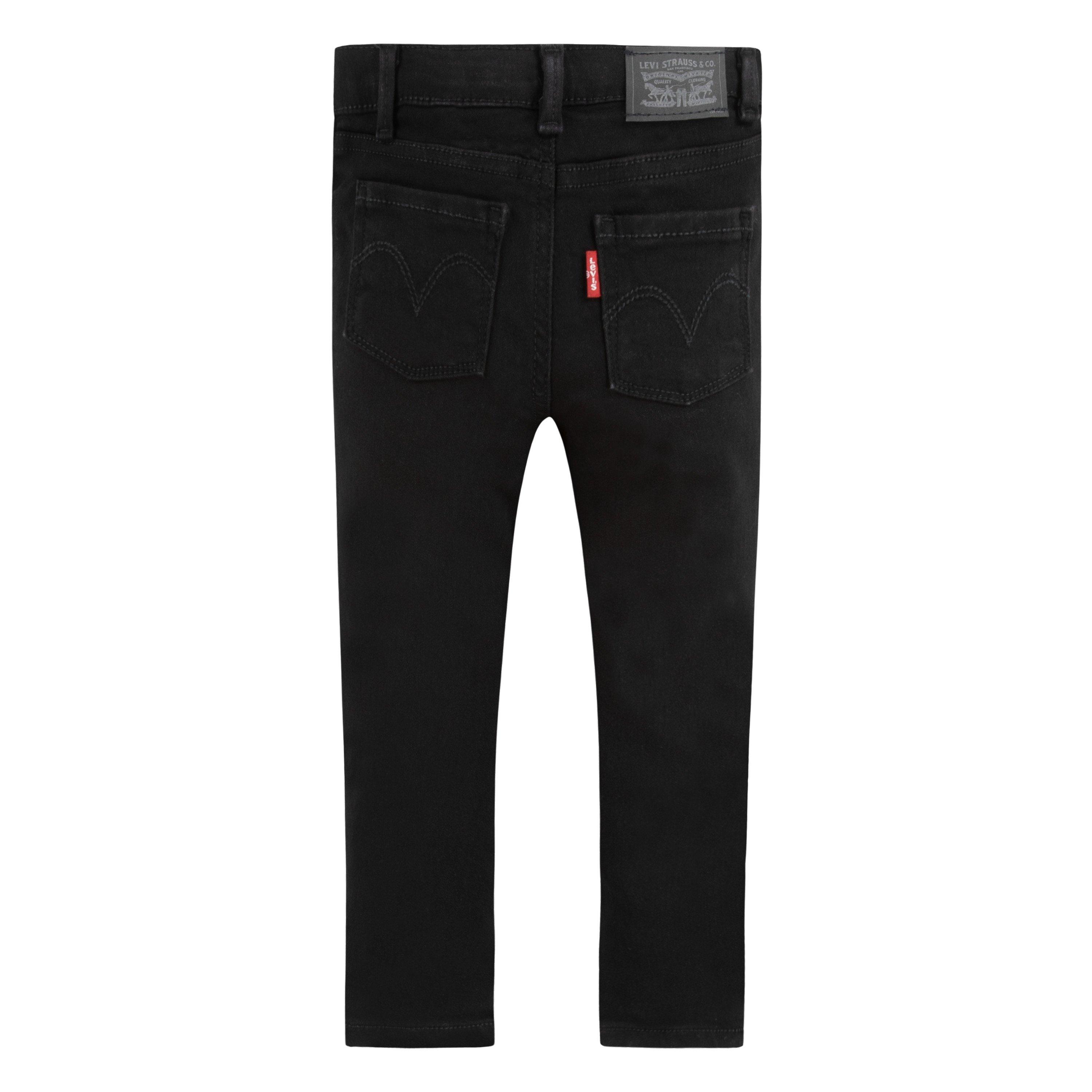 Levi's Toddler Girls' 710 Super Skinny Fit Slim Wash Denim Jeans - Black - BLACK Thumbnail View 8