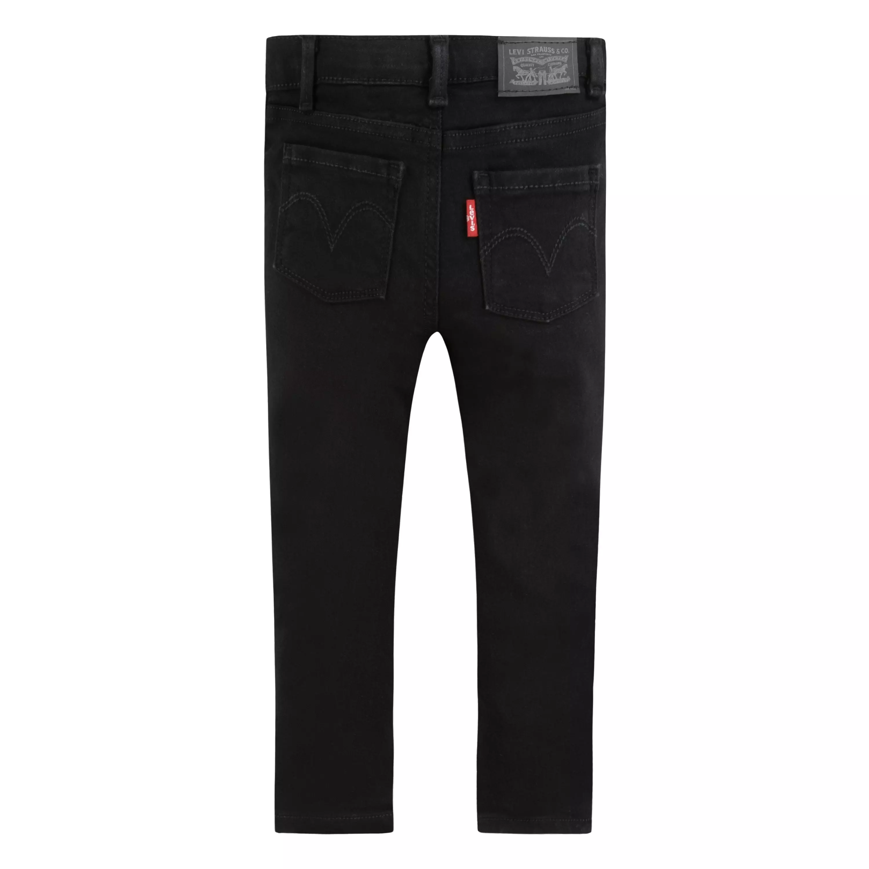 Levi's Toddler Girls' 710 Super Skinny Fit Slim Wash Denim Jeans - Black - BLACK