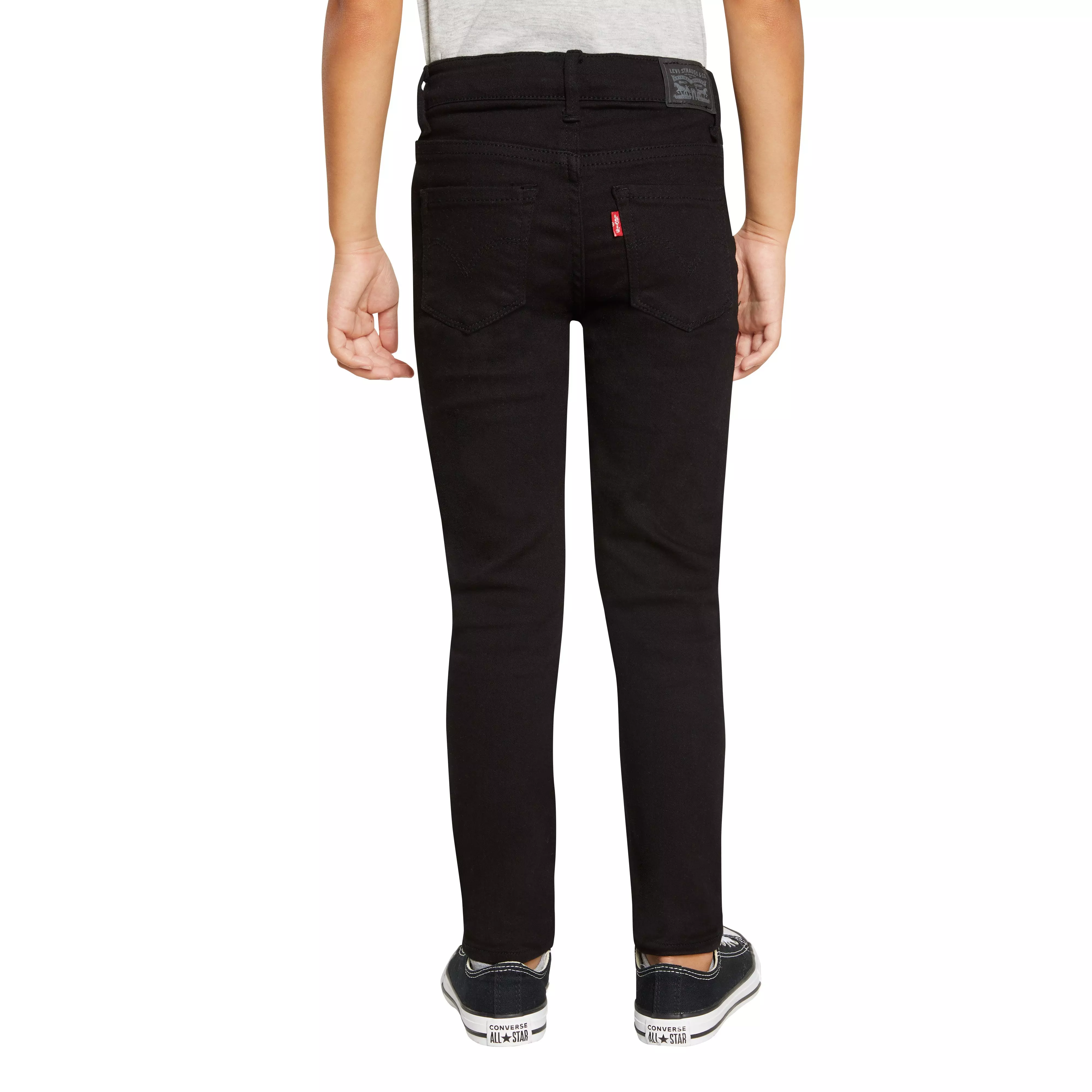 Levi's Little Girls' 710 Super Skinny Fit Slim Black Wash Denim Jeans - BLACK