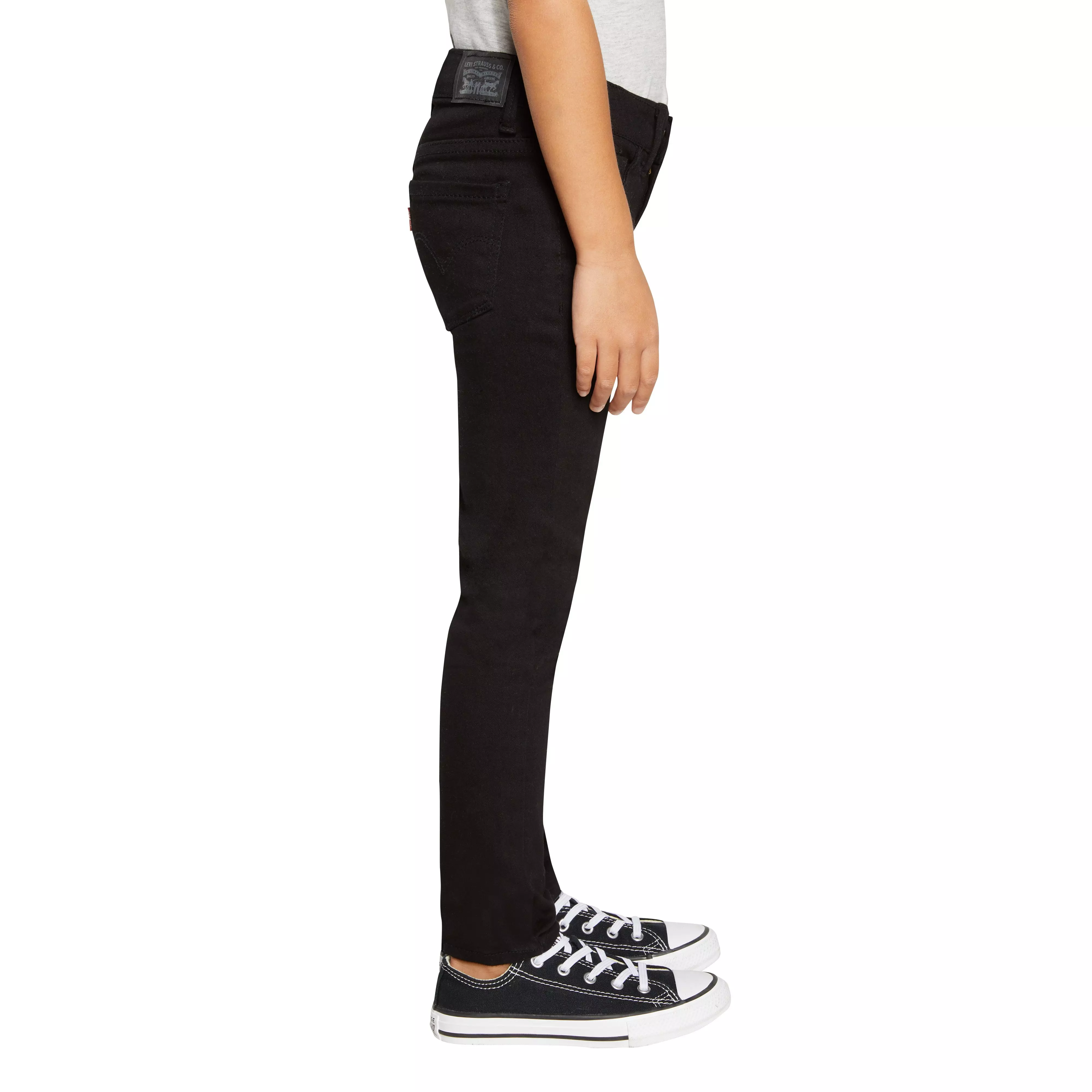 Levi's Little Girls' 710 Super Skinny Fit Slim Black Wash Denim Jeans - BLACK
