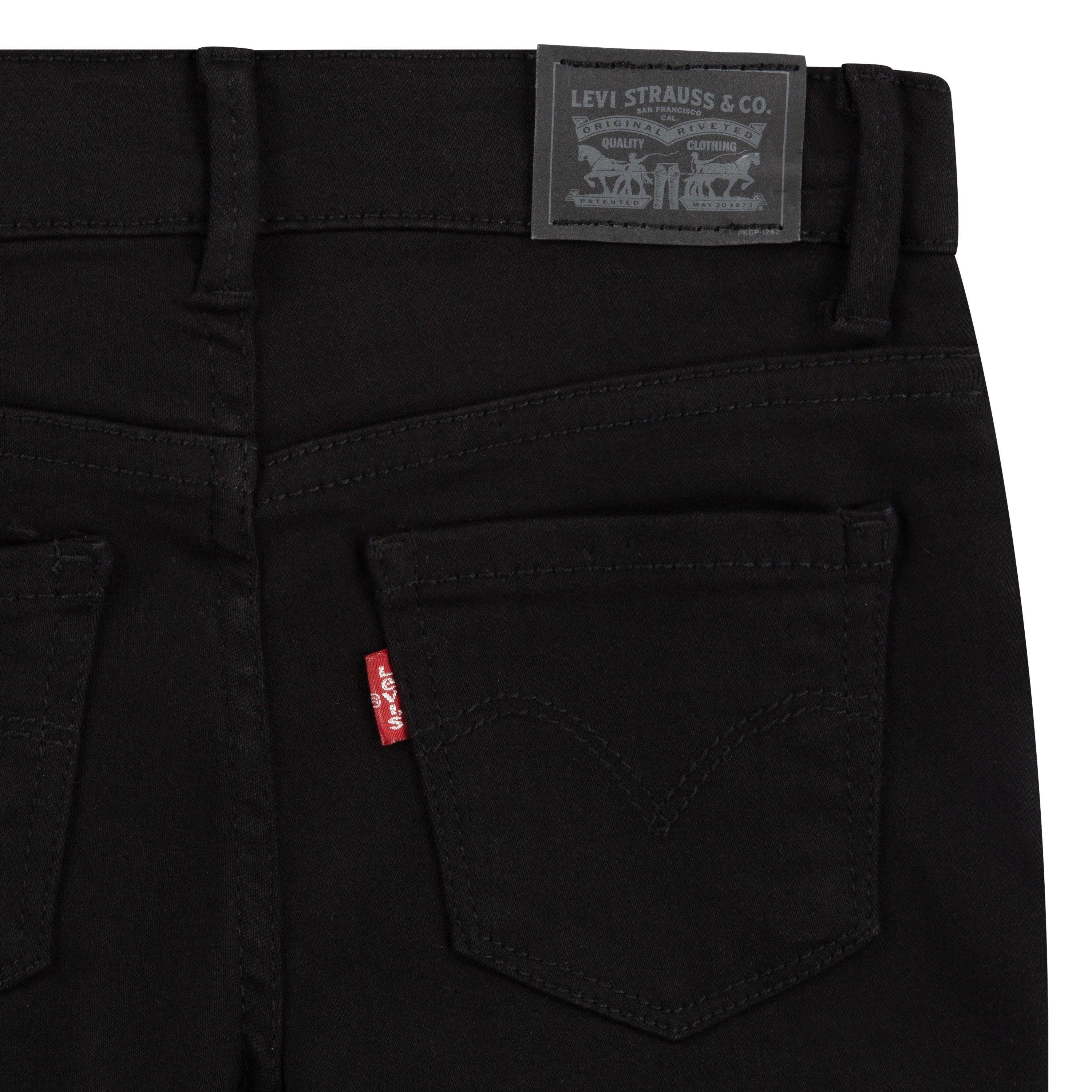 Levi's 710 Super Skinny Fit Slim Little Girls' Black Wash Denim Jeans