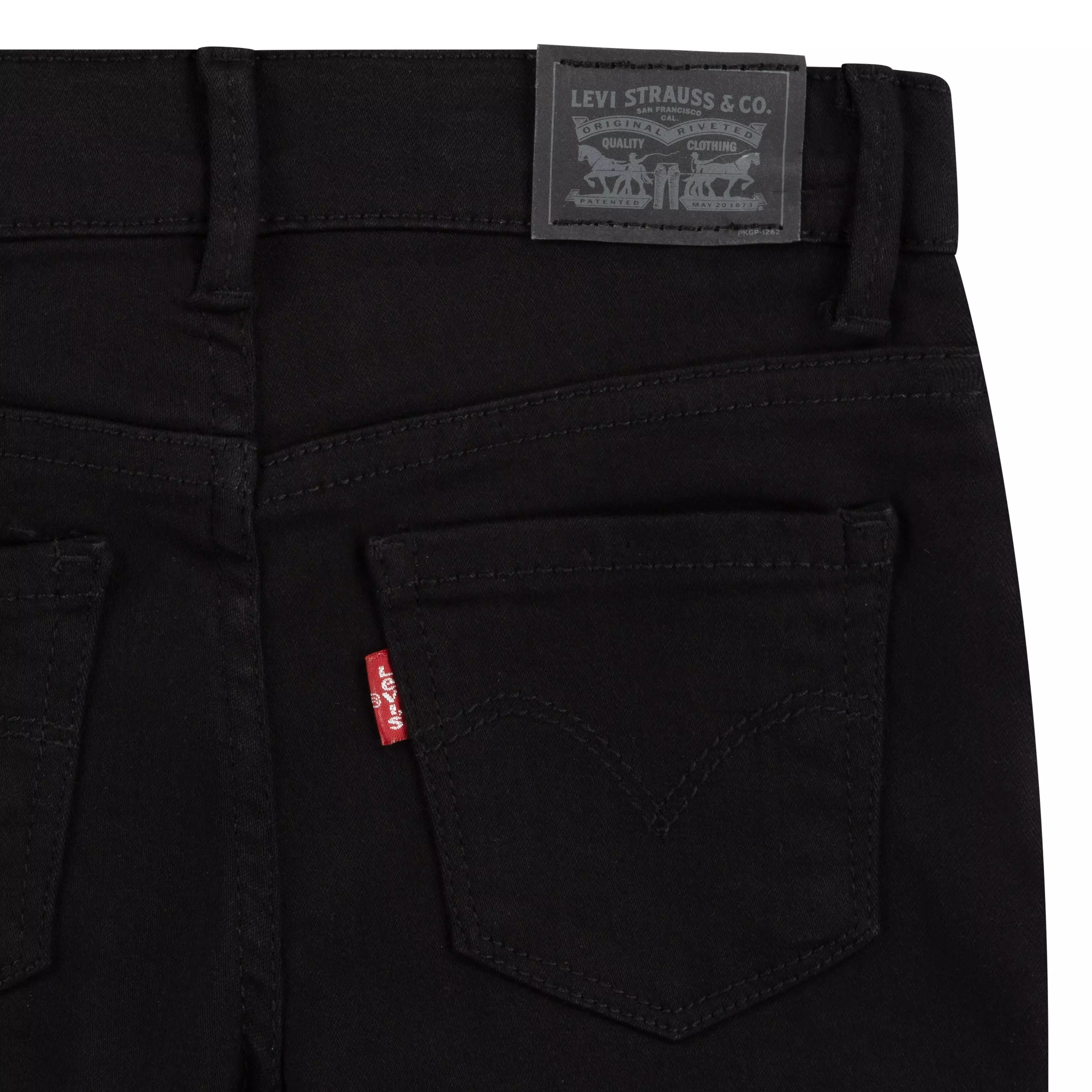 Levi's Little Girls' 710 Super Skinny Fit Slim Black Wash Denim Jeans - BLACK
