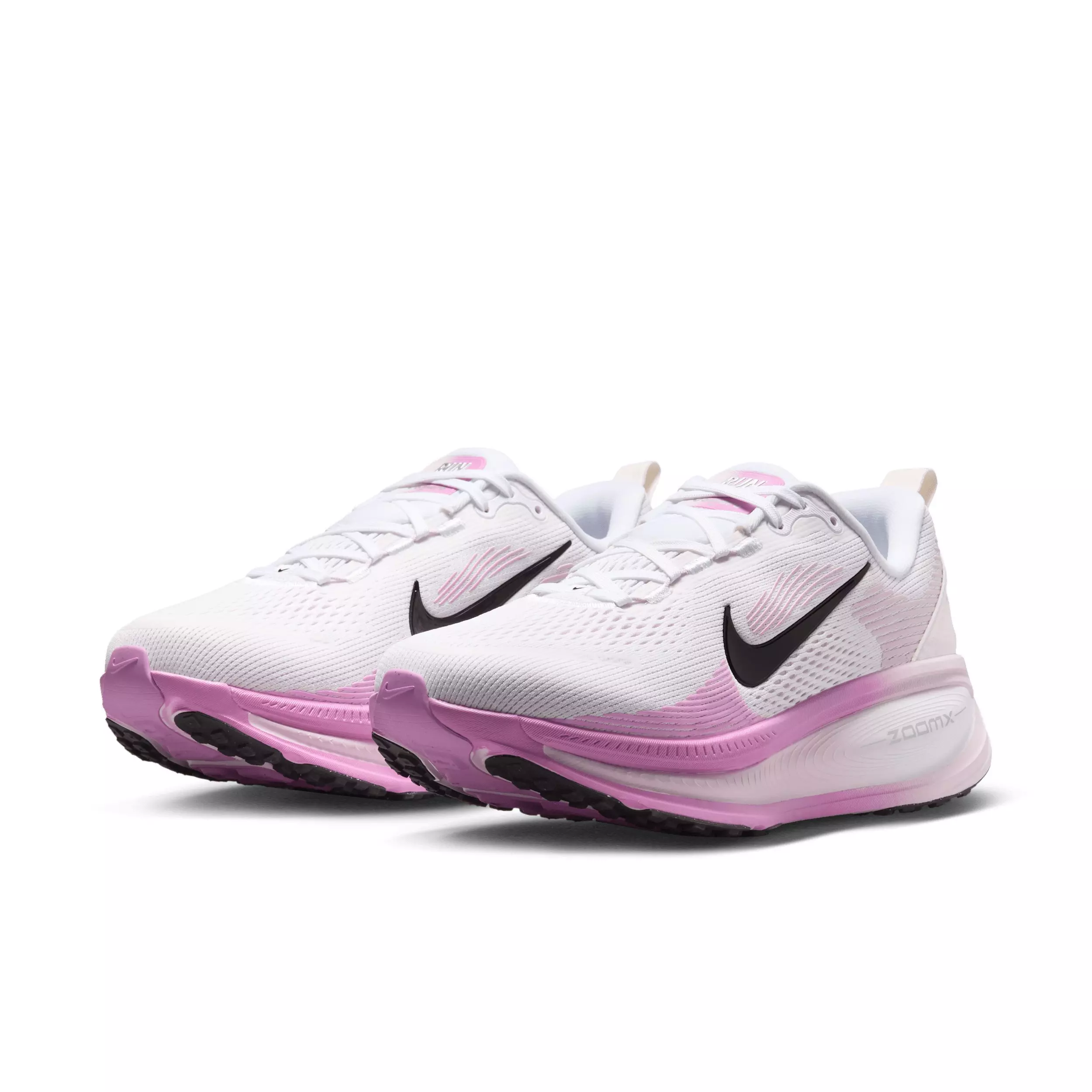Nike Vomero 18 "White/Bleached Lilac/Light Magenta/Black" Women's Wide Running Shoe - WHITE/LILAC/LT MAGENTA/BLACK