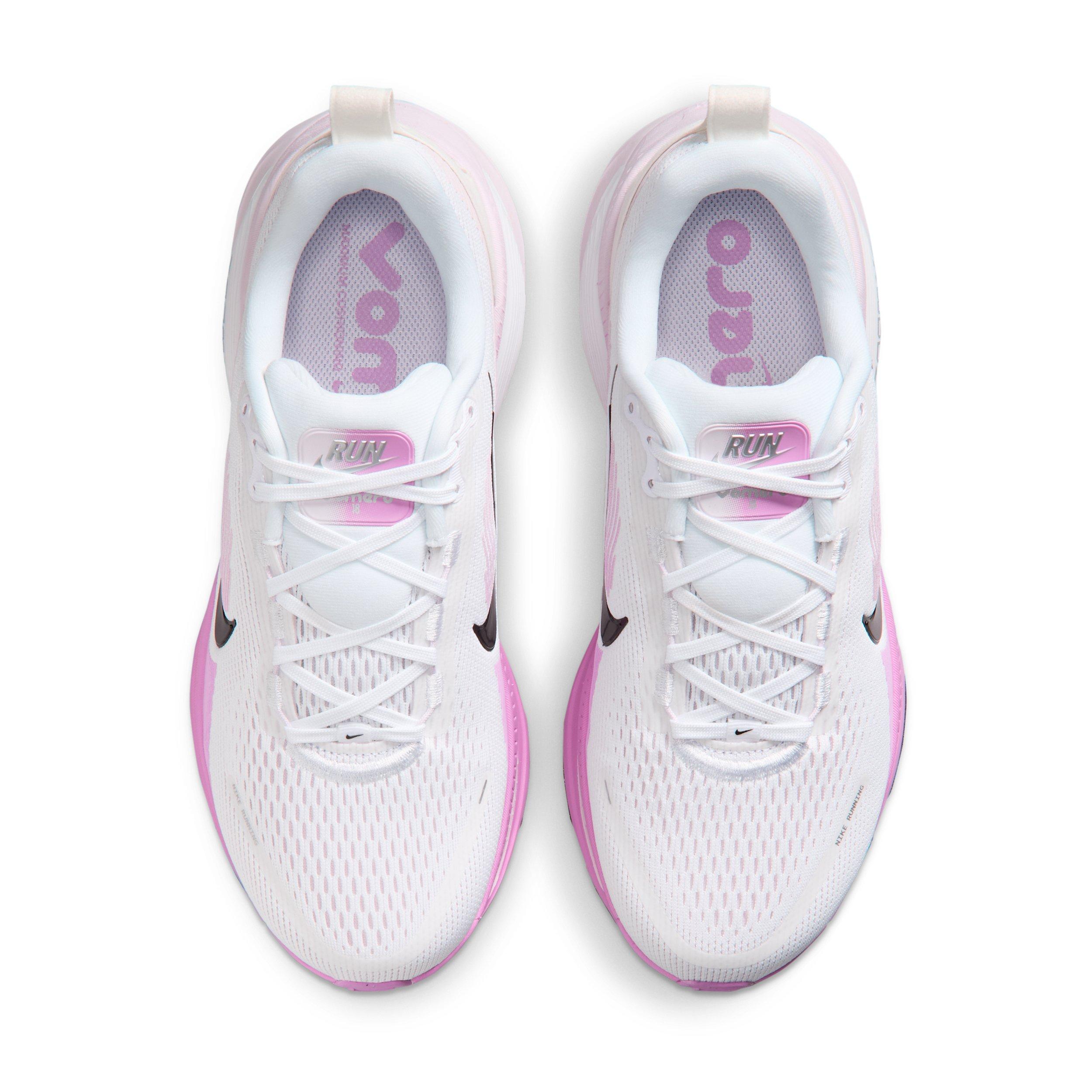 Nike Vomero 18 "White/Bleached Lilac/Light Magenta/Black" Women's Wide Running Shoe - WHITE/LILAC/LT MAGENTA/BLACK
