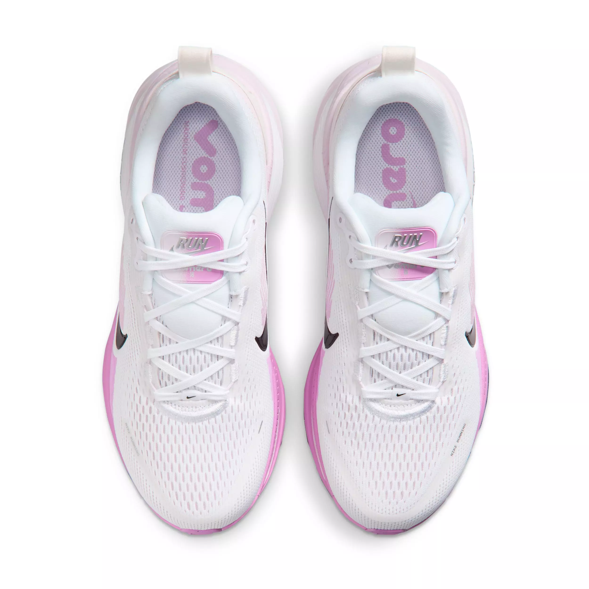 Nike Vomero 18 "White/Bleached Lilac/Light Magenta/Black" Women's Wide Running Shoe - WHITE/LILAC/LT MAGENTA/BLACK