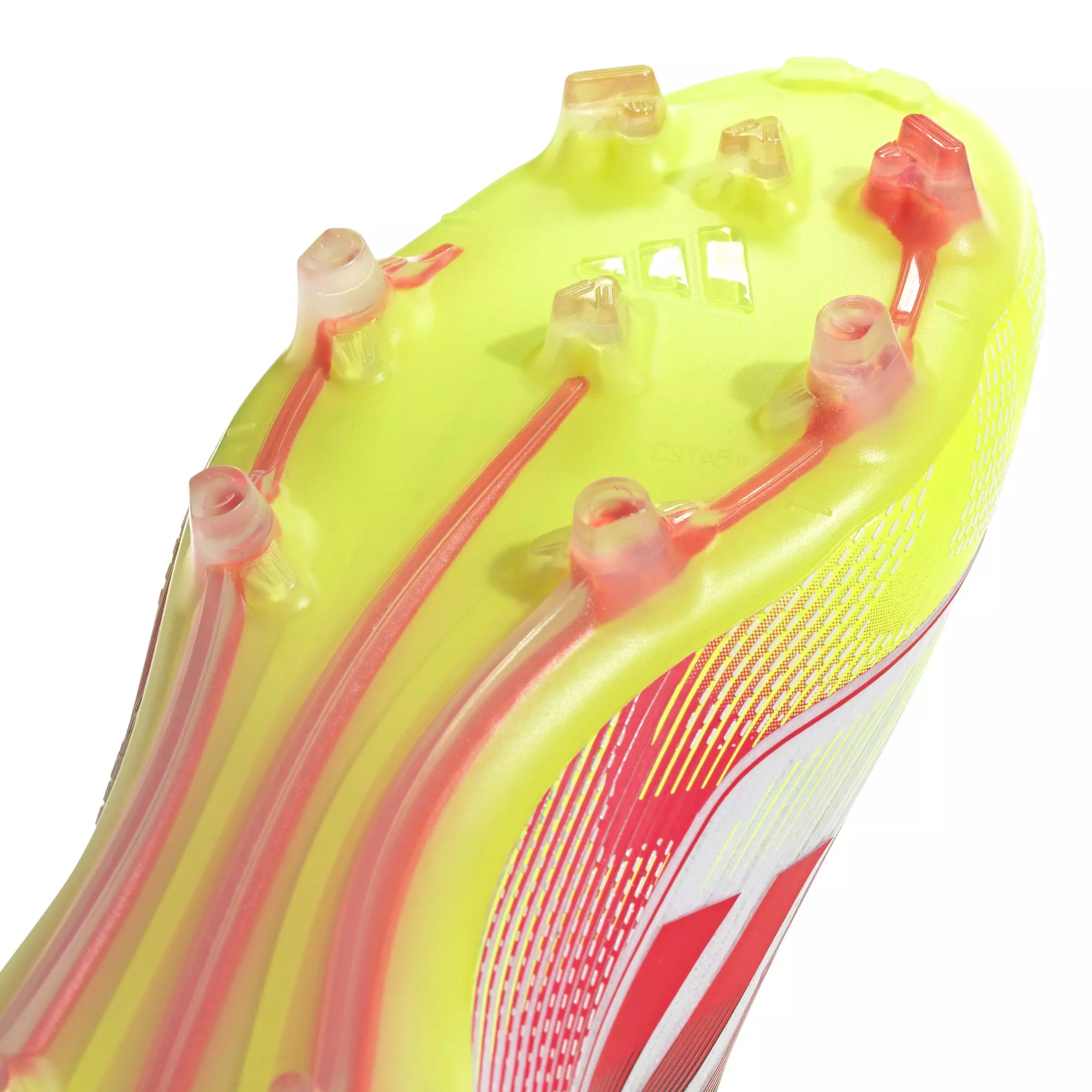 adidas F50 Pro Mid FG "Ftwr White/Lucid Red/Solar Yellow" Women's Soccer Cleat - WHITE/RED/YELLOW