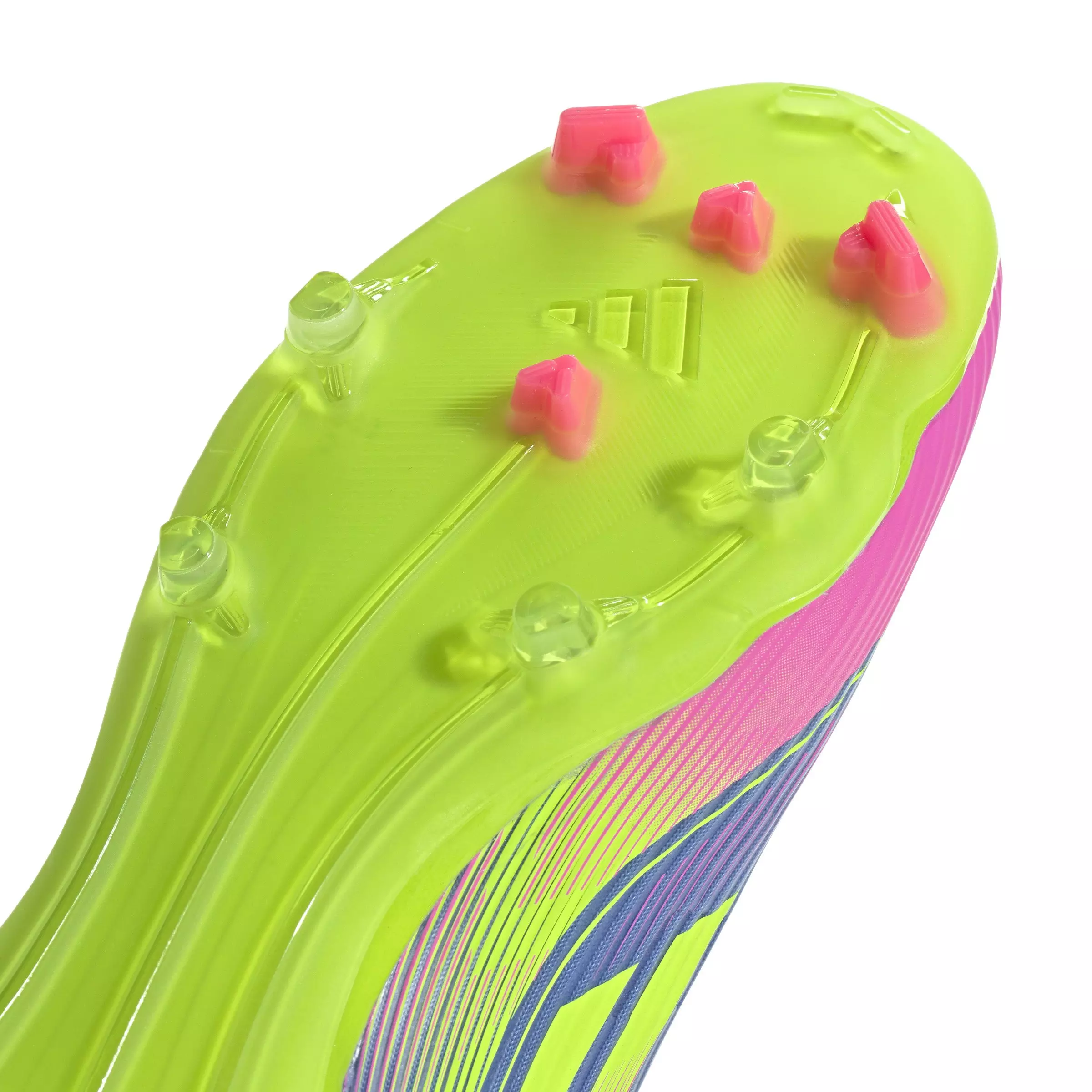 adidas F50 League Mid FG "Blue Fusion/Lucid Lemon/Lucid Pink" Women's Soccer Cleat - BLUE/LEMON/PINK