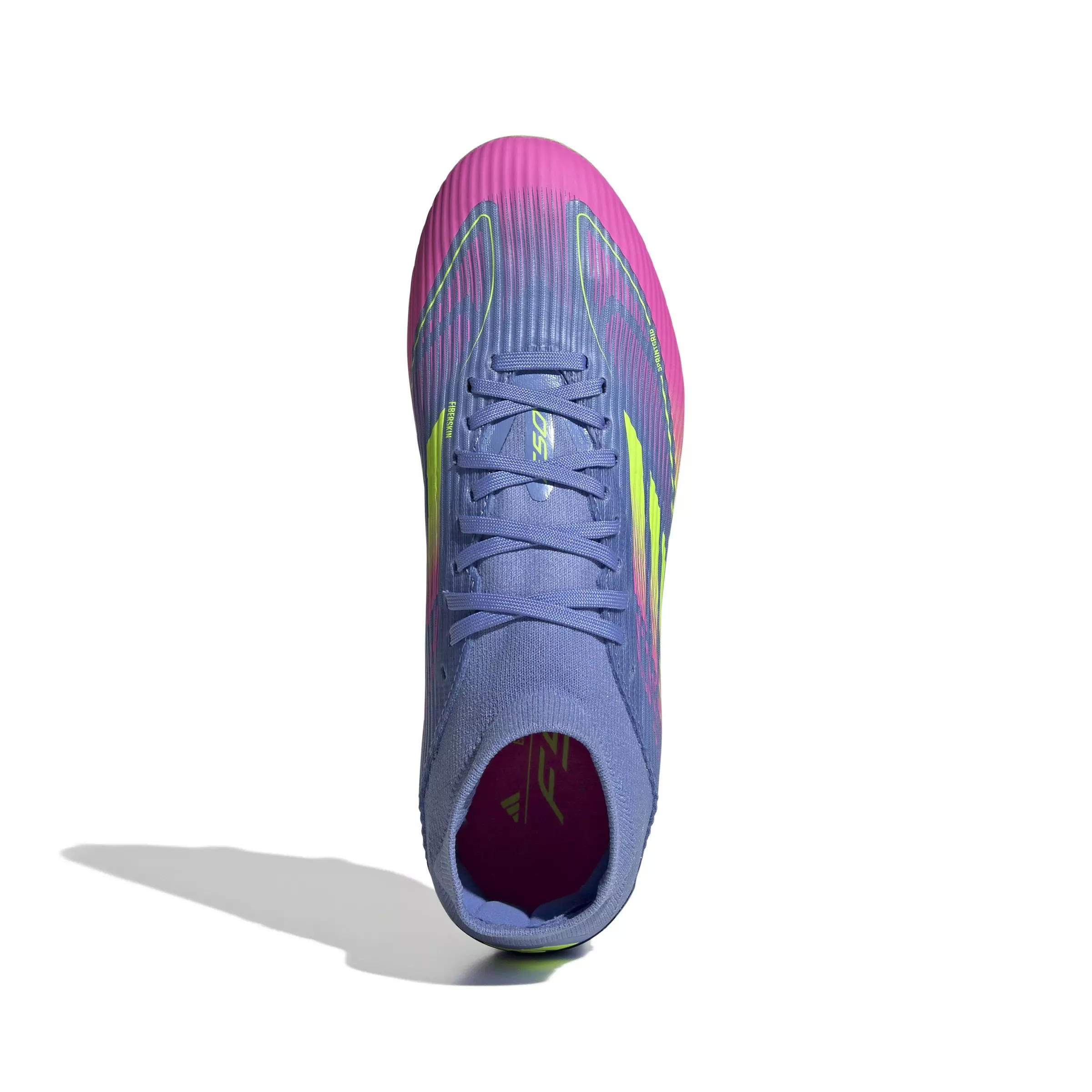adidas F50 League Mid FG "Blue Fusion/Lucid Lemon/Lucid Pink" Women's Soccer Cleat - BLUE/LEMON/PINK