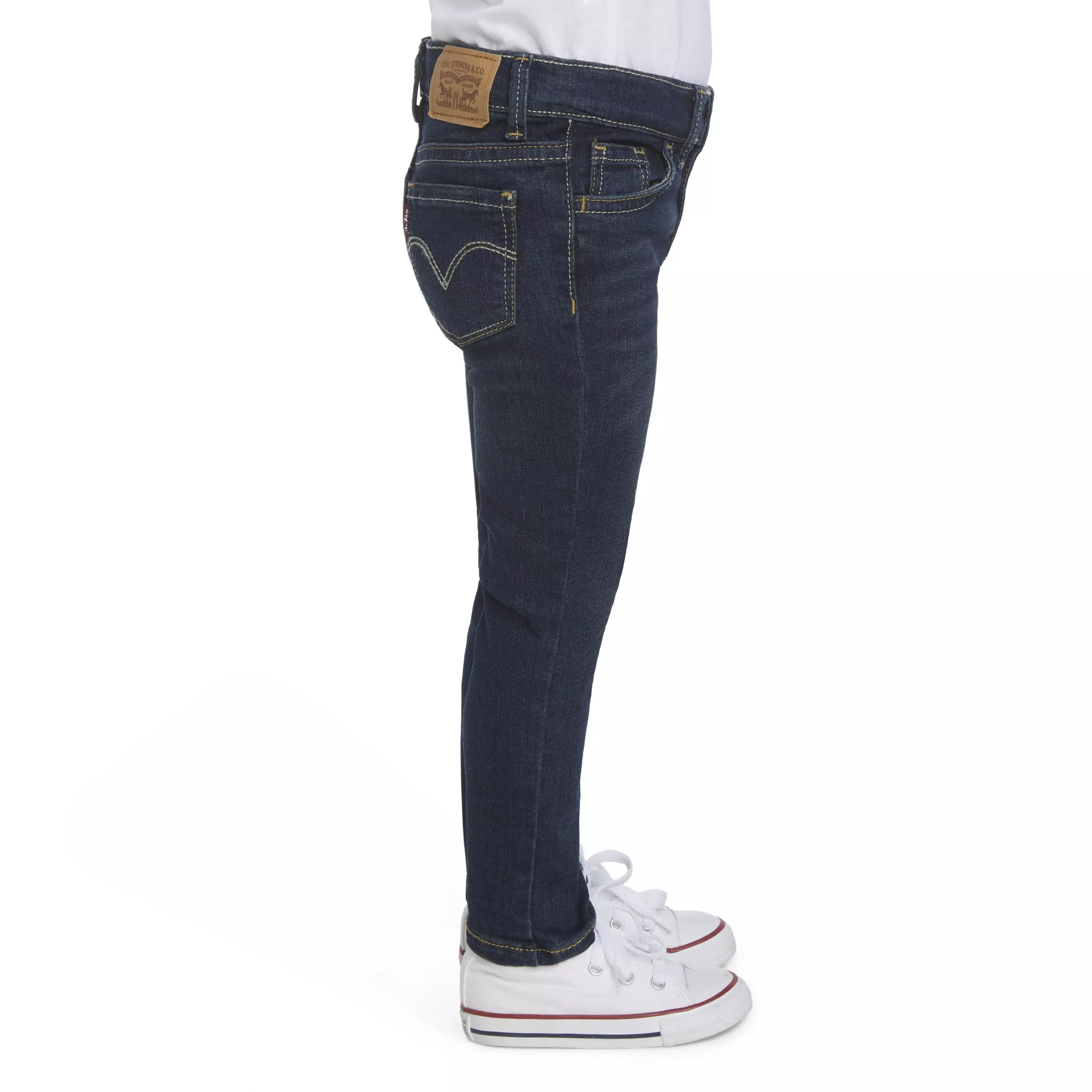 Levi's Toddler Girls' 710 Super Skinny Fit Slim Blue Wash Denim Jeans - BLUE