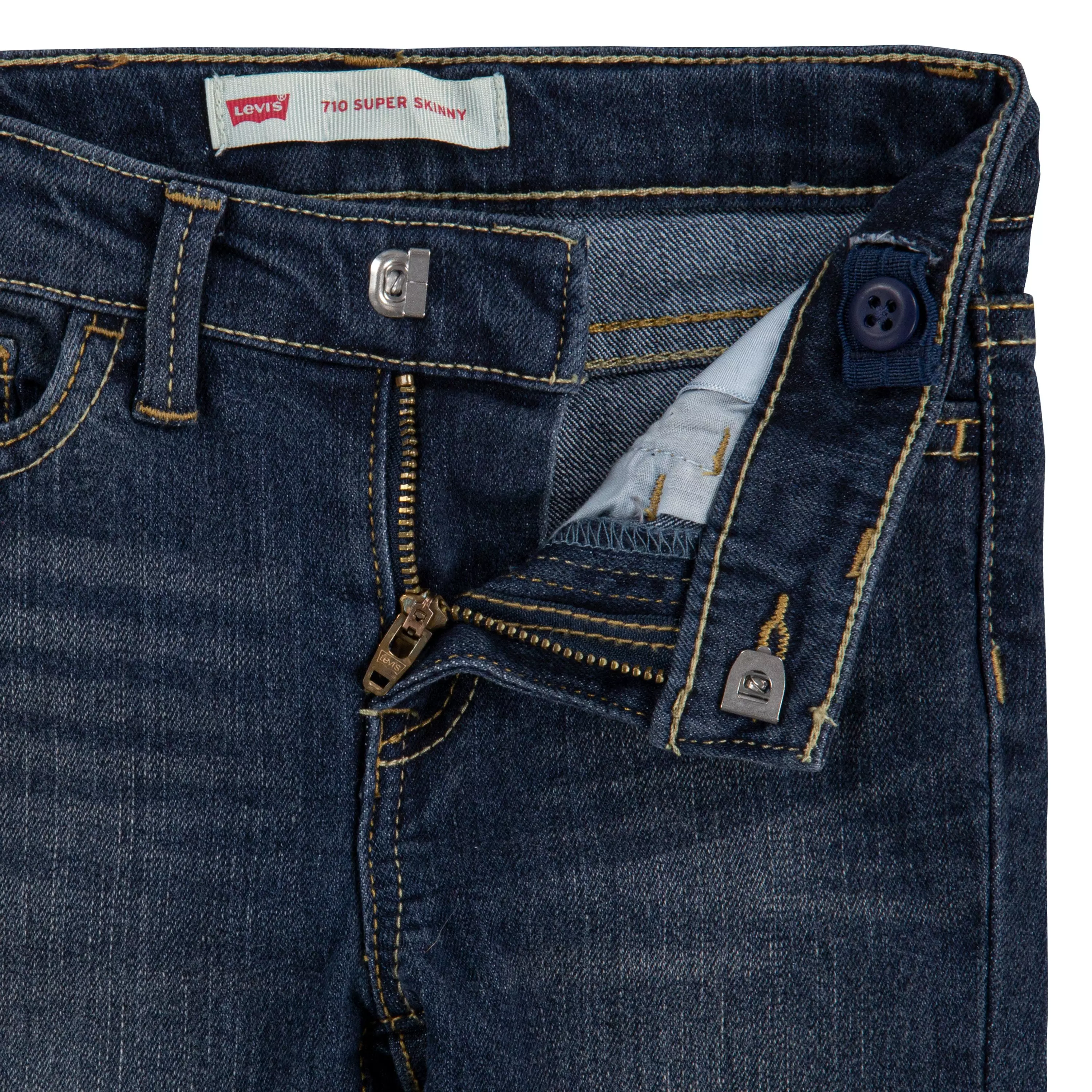 Levi's Toddler Girls' 710 Super Skinny Fit Slim Blue Wash Denim Jeans - BLUE