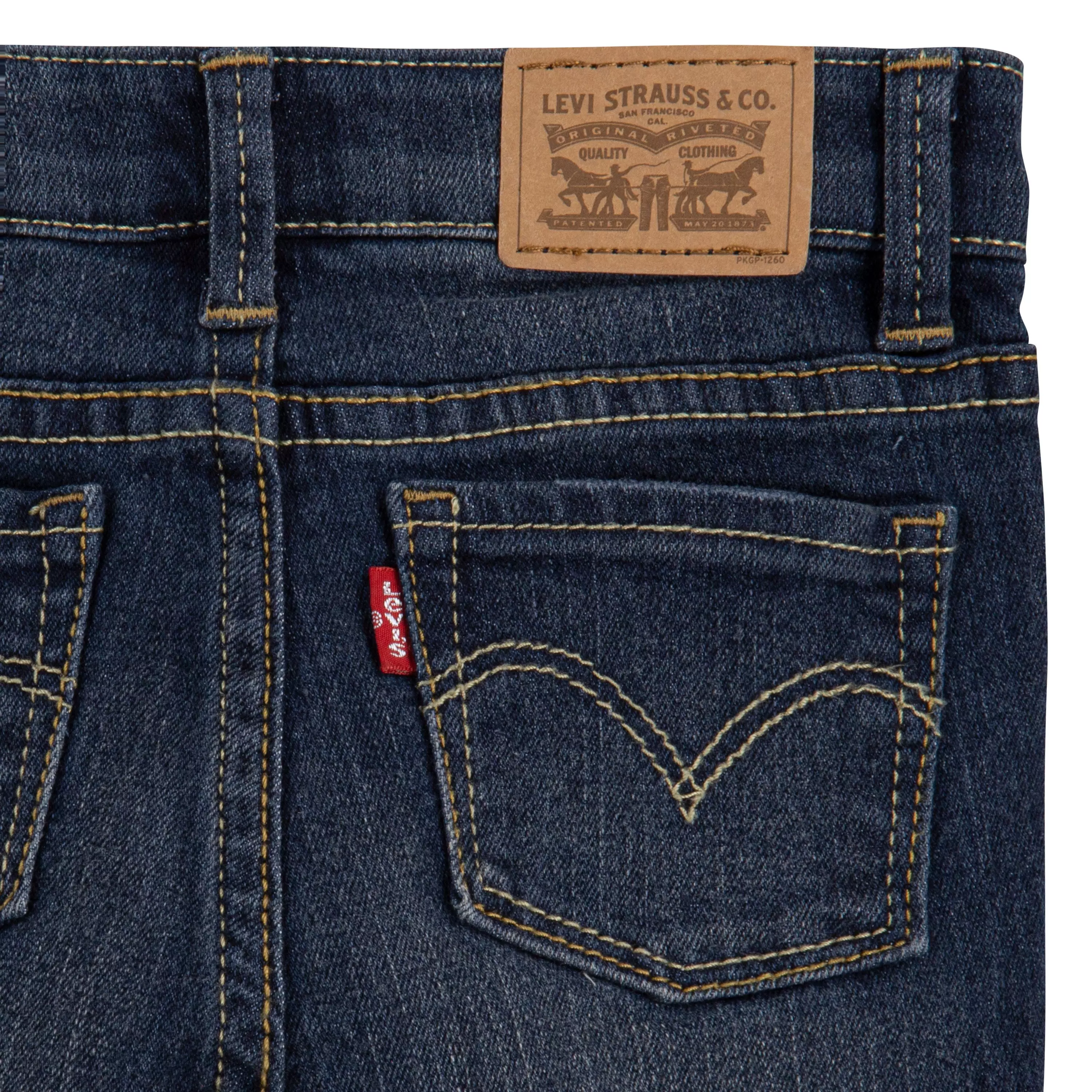 Levi's Toddler Girls' 710 Super Skinny Fit Slim Blue Wash Denim Jeans - BLUE
