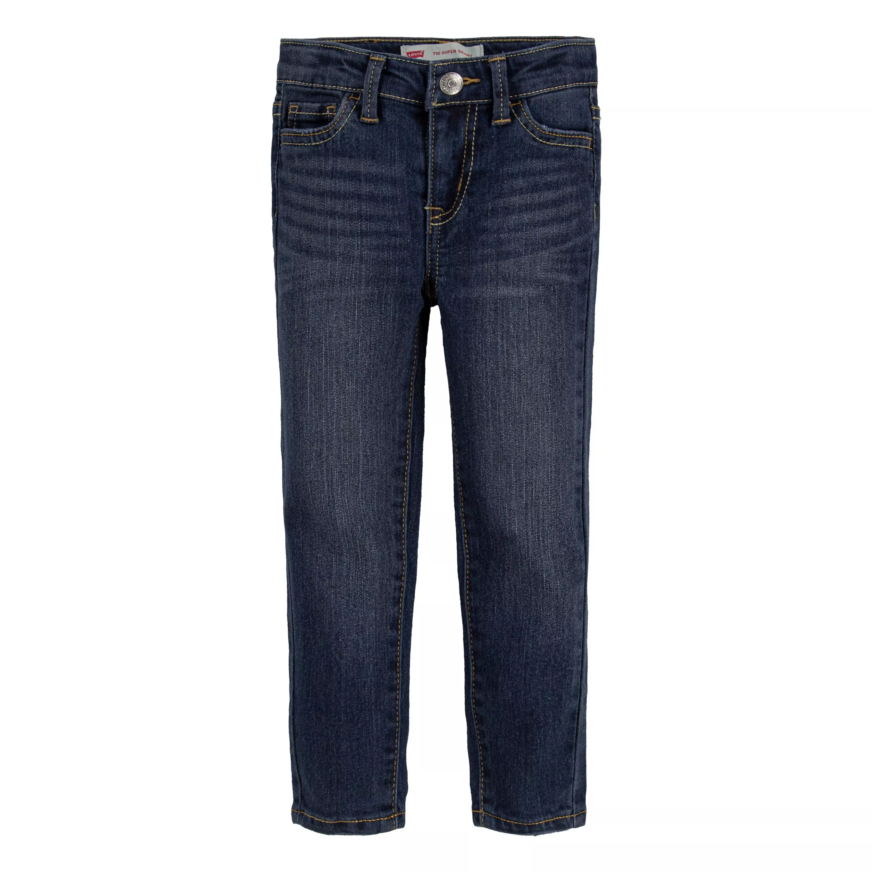 Levi's Toddler Girls' 710 Super Skinny Fit Slim Blue Wash Denim Jeans - BLUE