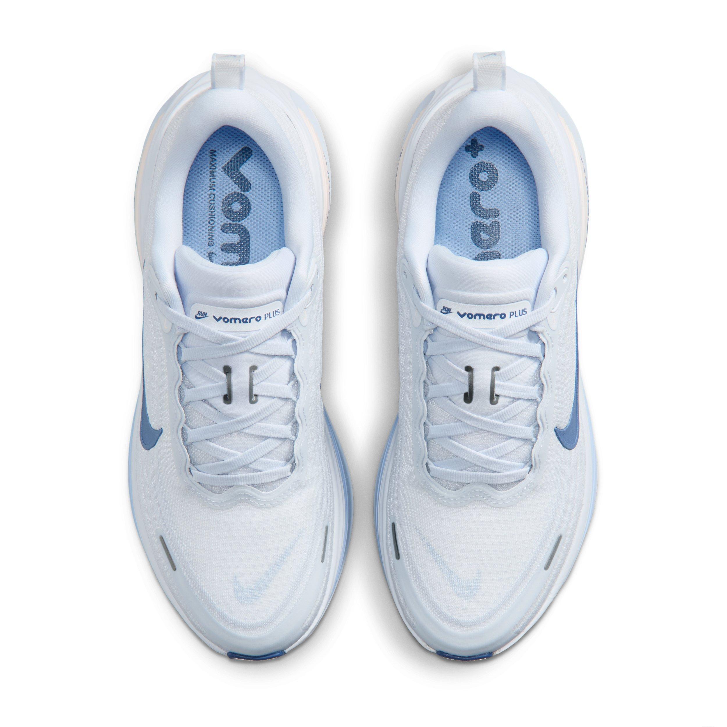 Nike Vomero Plus "White/Aluminum/Football Grey/Mystic Navy" Women's Running Shoe - WHITE/ALUMINA/GREY/NAVY