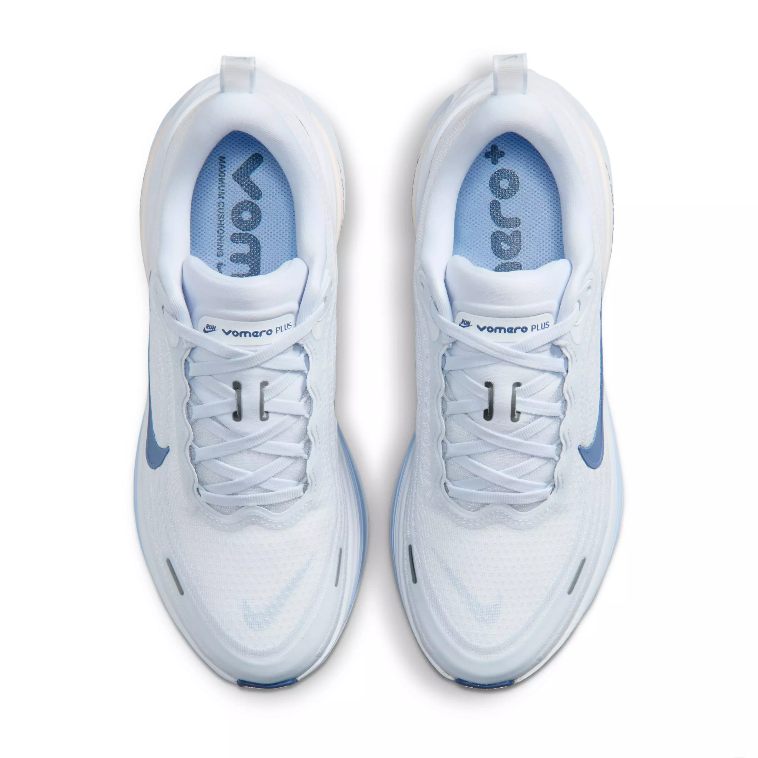 Nike Vomero Plus "White/Aluminum/Football Grey/Mystic Navy" Women's Running Shoe - WHITE/ALUMINA/GREY/NAVY