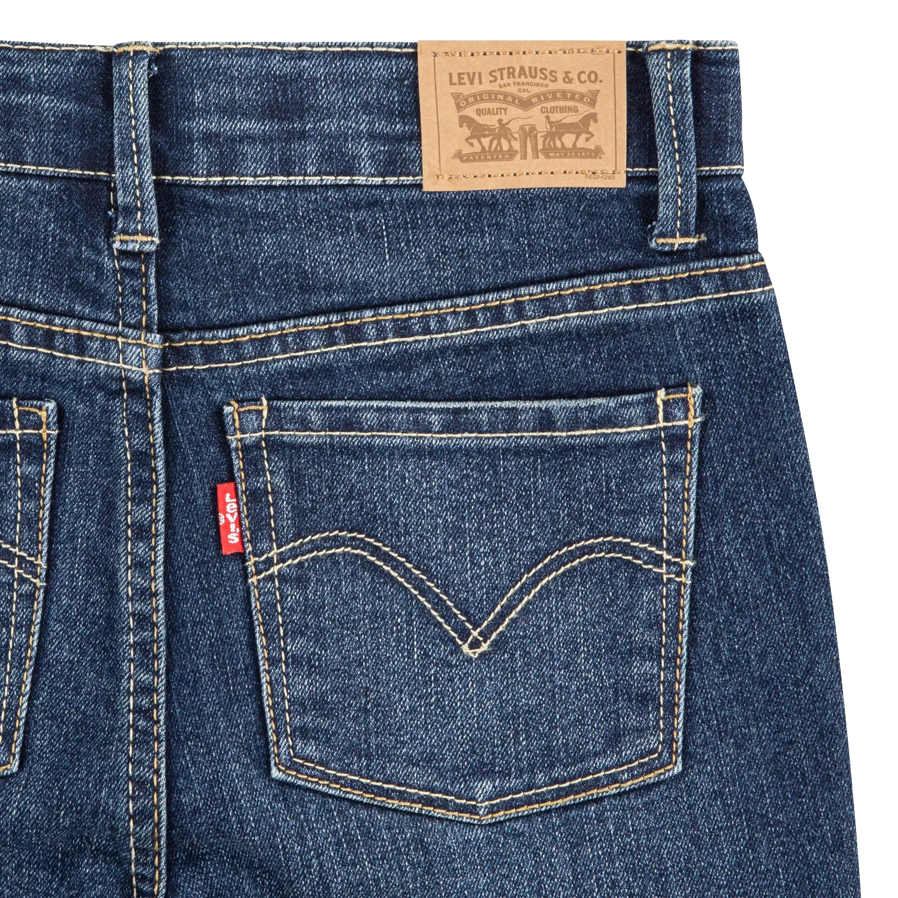 Levi's Little Girls' 710 Super Skinny Fit Slim Blue Wash Denim Jeans - BLUE