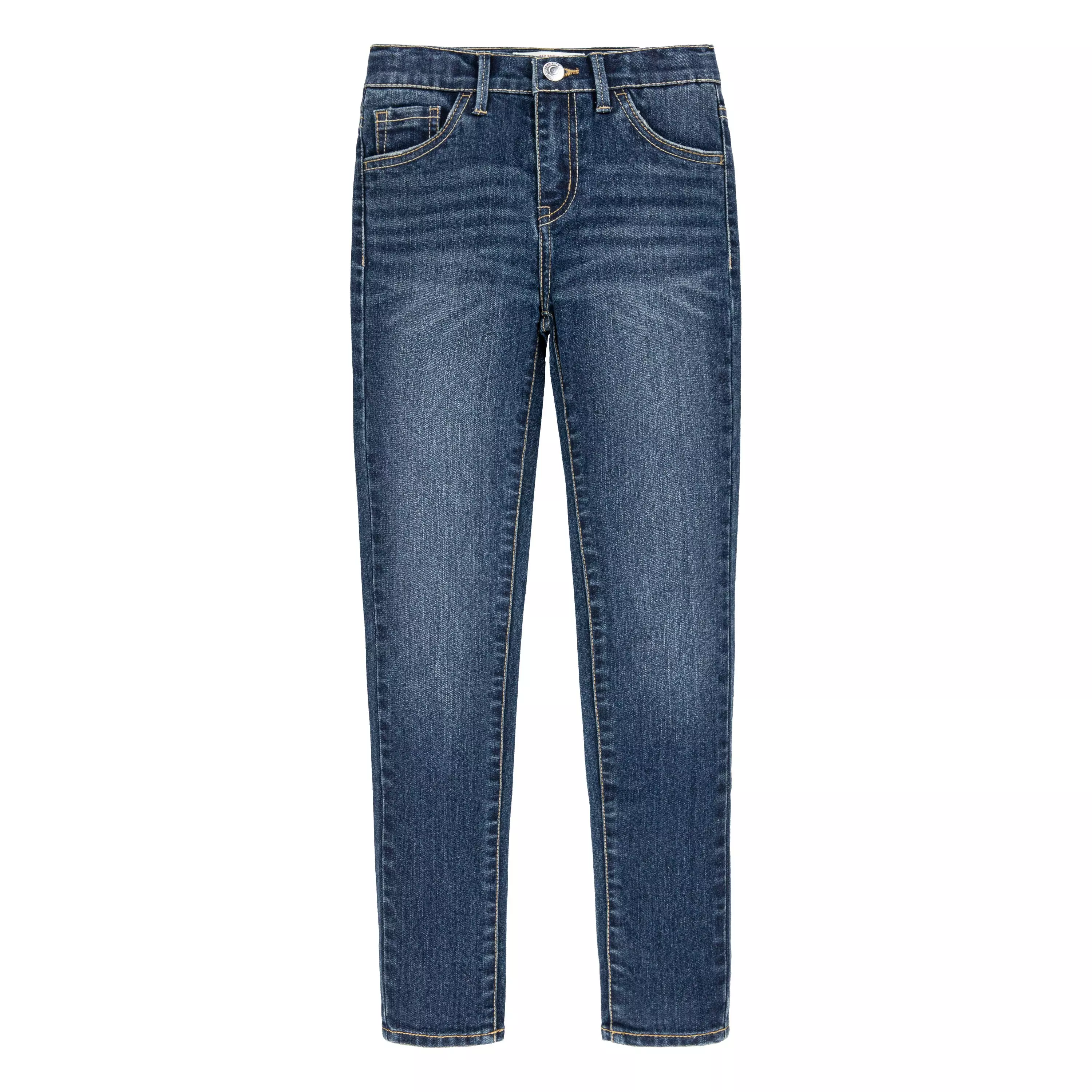 Levi's Little Girls' 710 Super Skinny Fit Slim Blue Wash Denim Jeans - BLUE