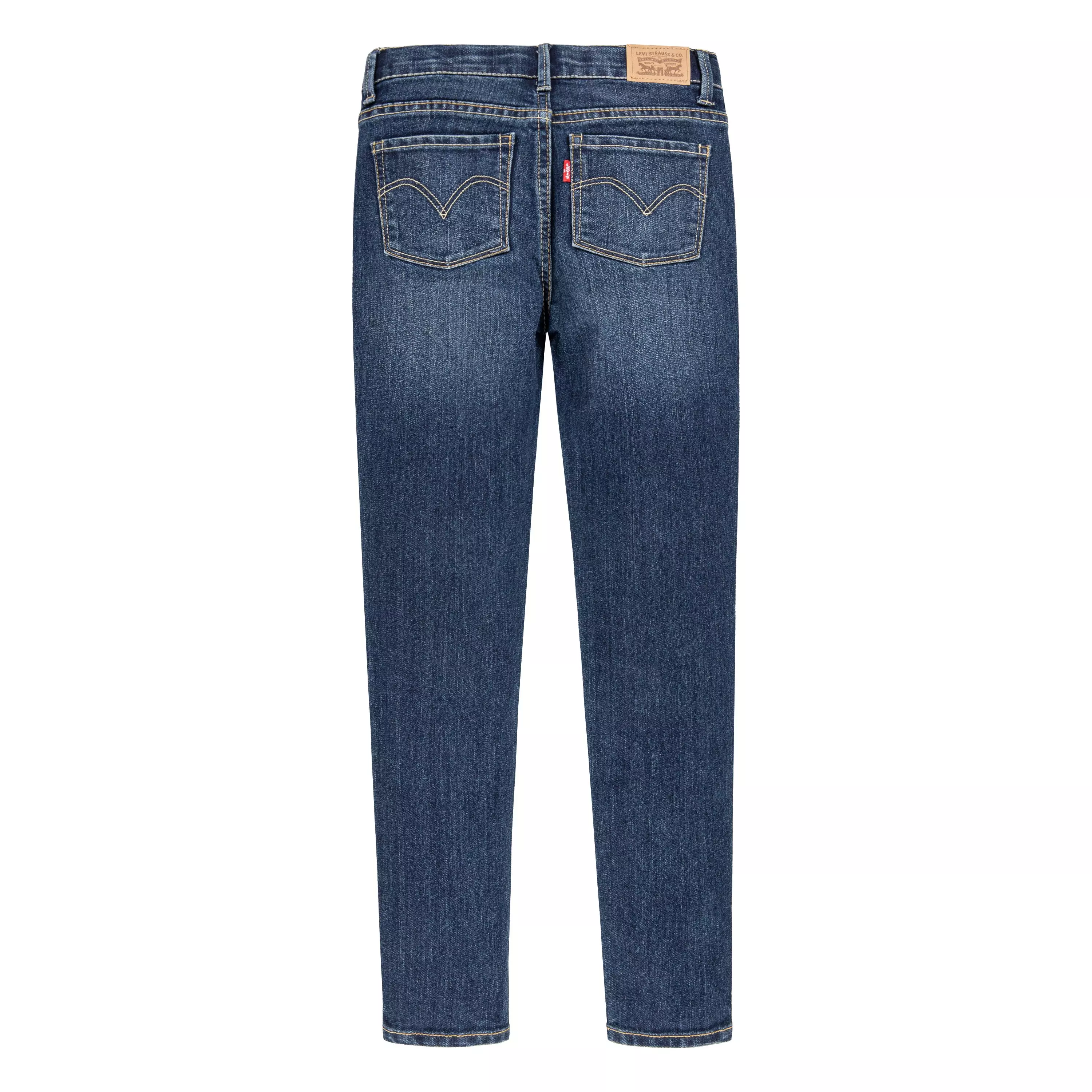 Levi's Little Girls' 710 Super Skinny Fit Slim Blue Wash Denim Jeans - BLUE