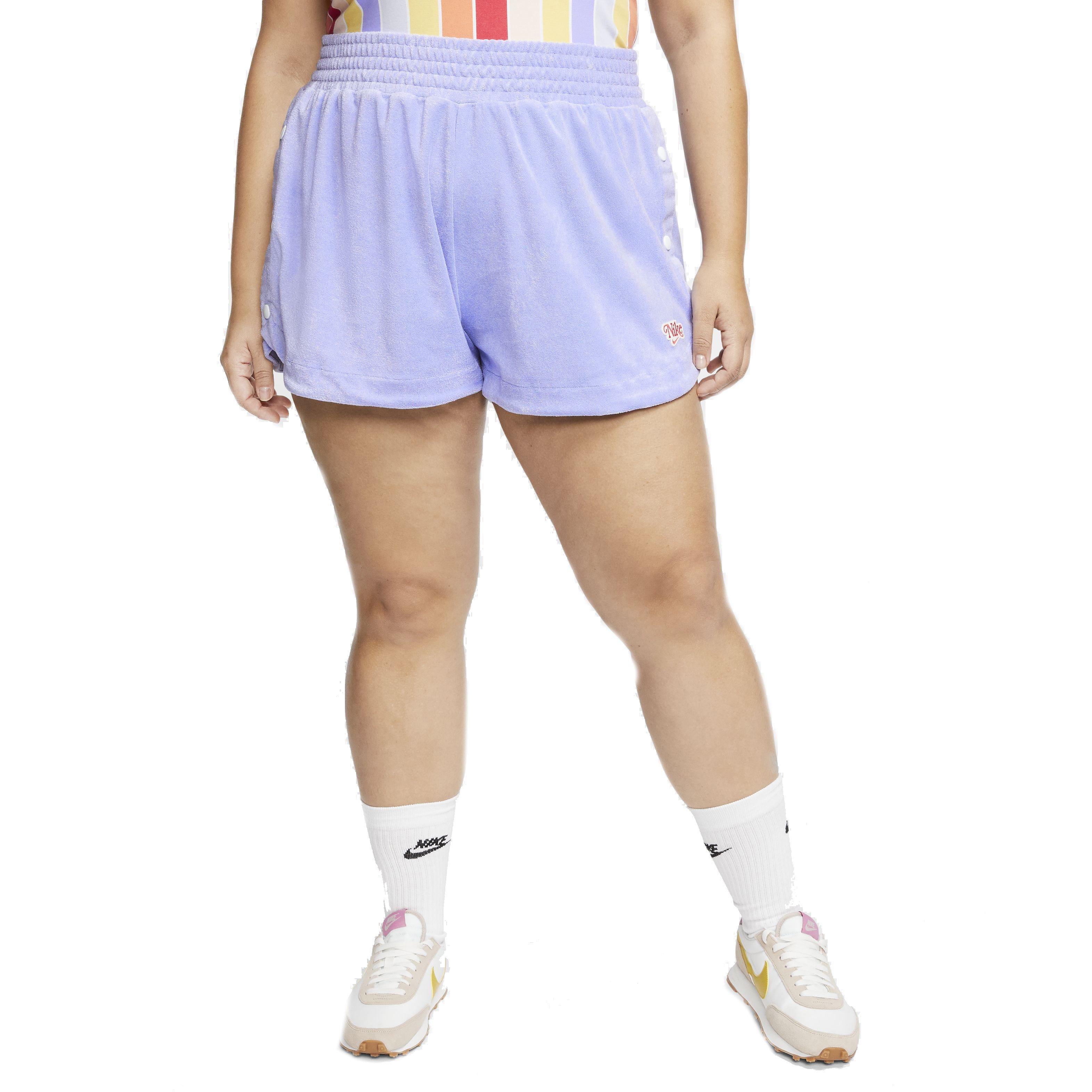 Nike Sportswear Women's "Light Purple" Shorts-Plus Size - PURPLE Thumbnail View 1