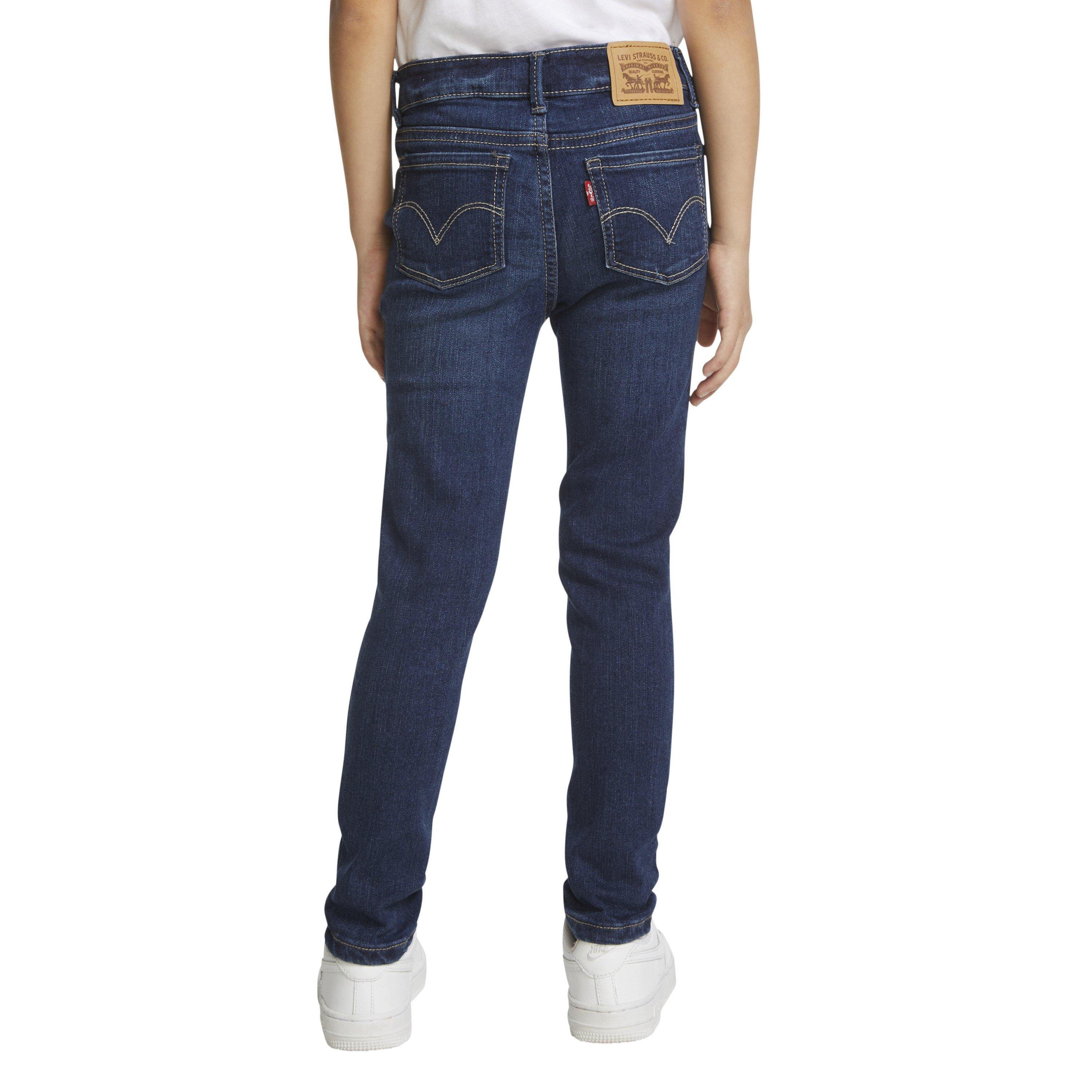 Levi's 710 Super Skinny Fit Slim Little Girls' Navy Wash Denim Jeans