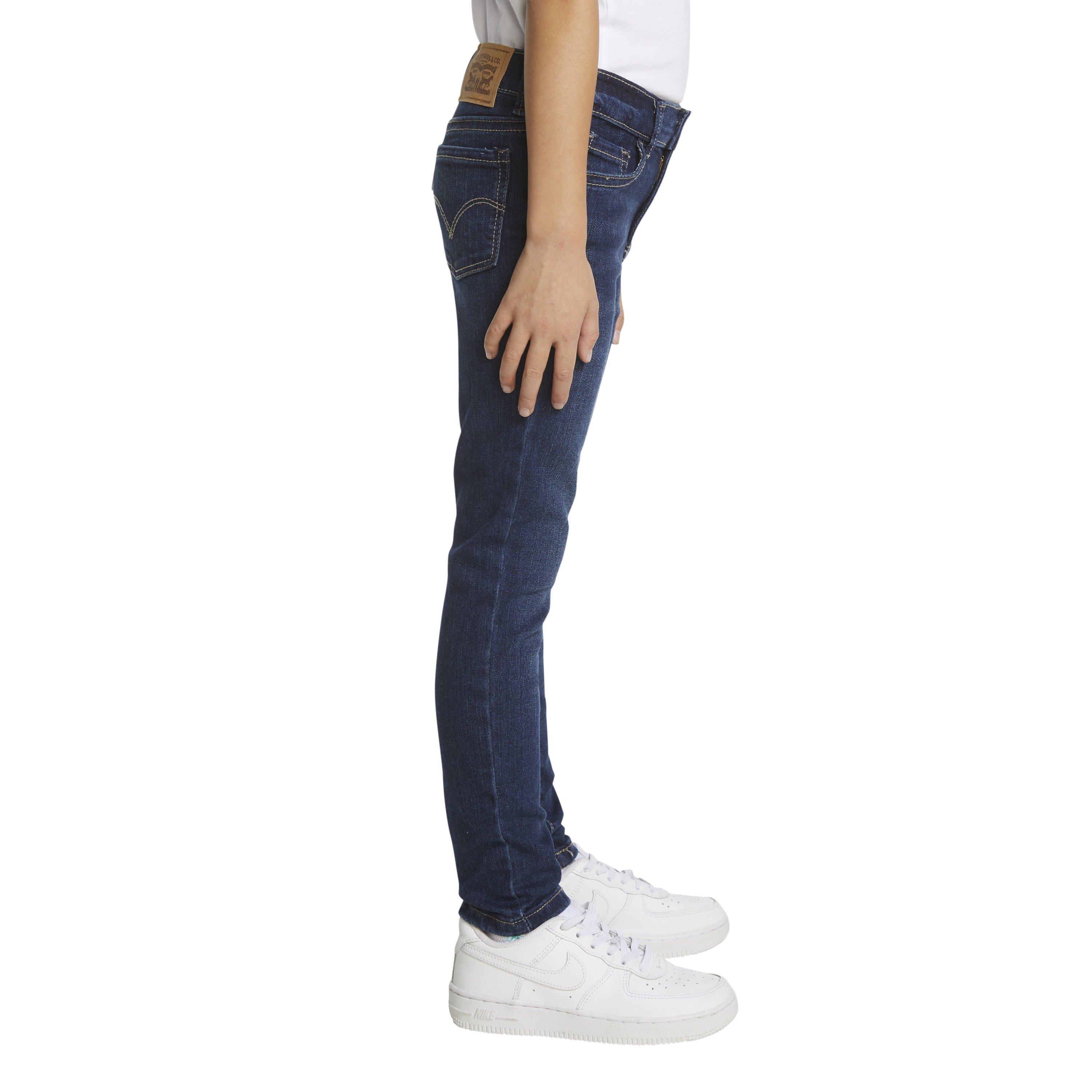Levi's 710 Super Skinny Fit Slim Little Girls' Navy Wash Denim Jeans