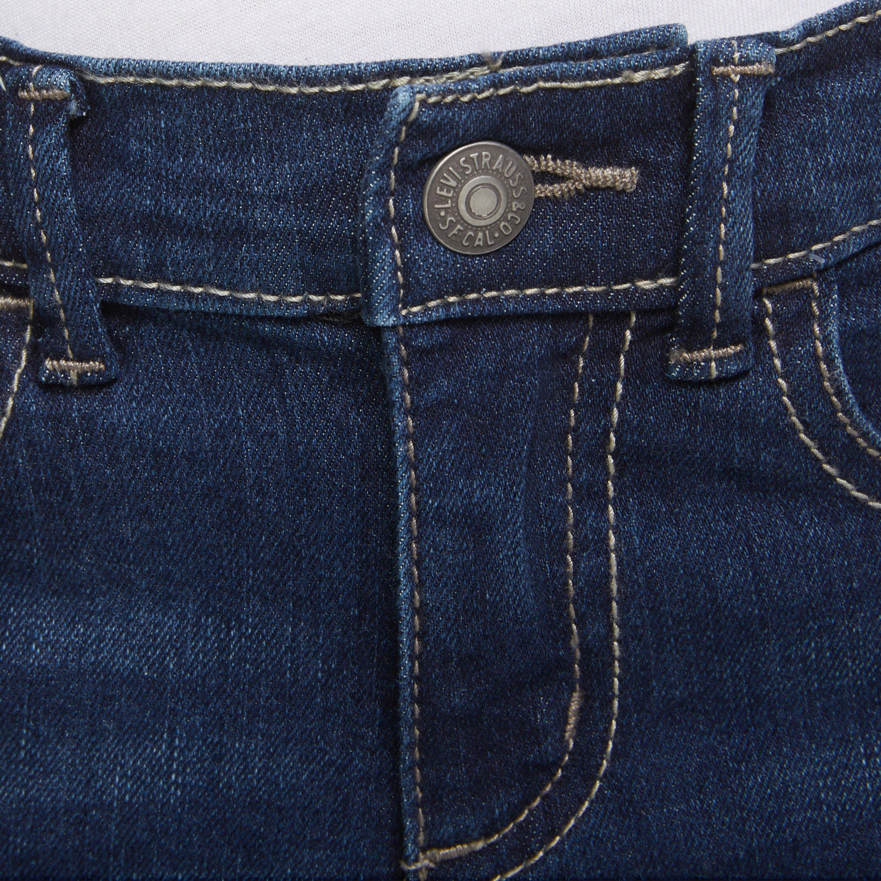 Levi's 710 Super Skinny Fit Slim Little Girls' Navy Wash Denim Jeans
