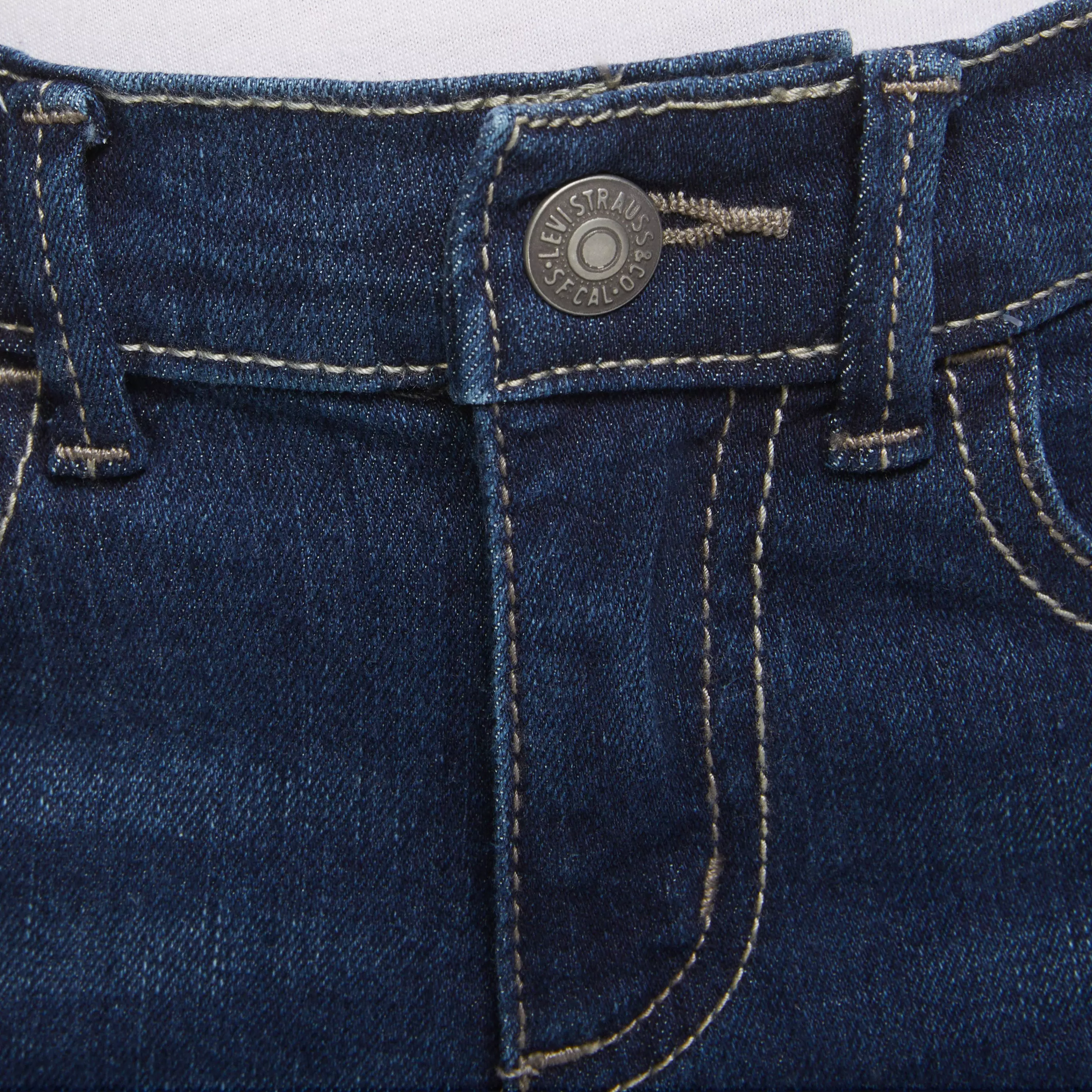 Levi's Little Girls' 710 Super Skinny Fit Slim Navy Wash Denim Jeans - NAVY