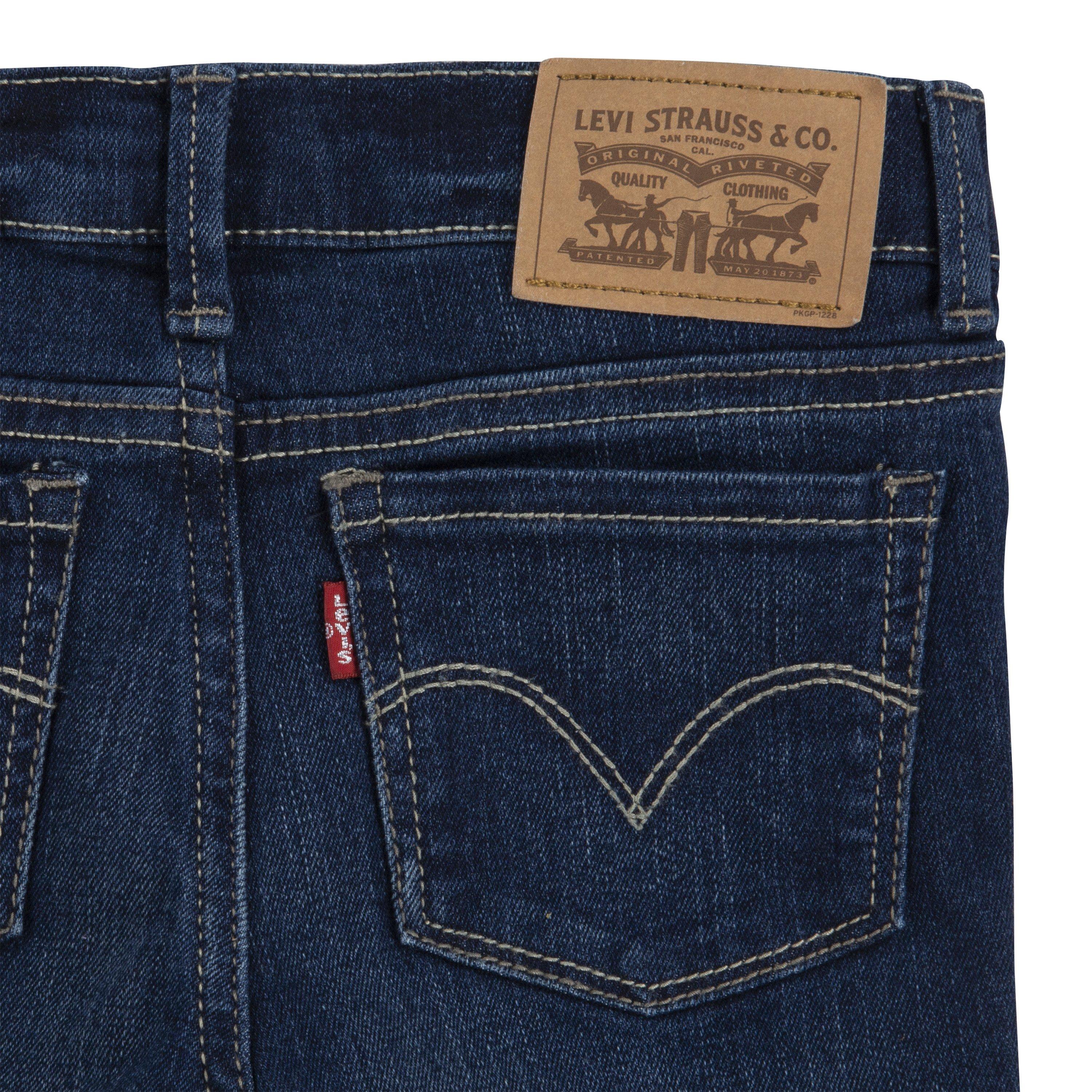Levi's 710 Super Skinny Fit Slim Little Girls' Navy Wash Denim Jeans