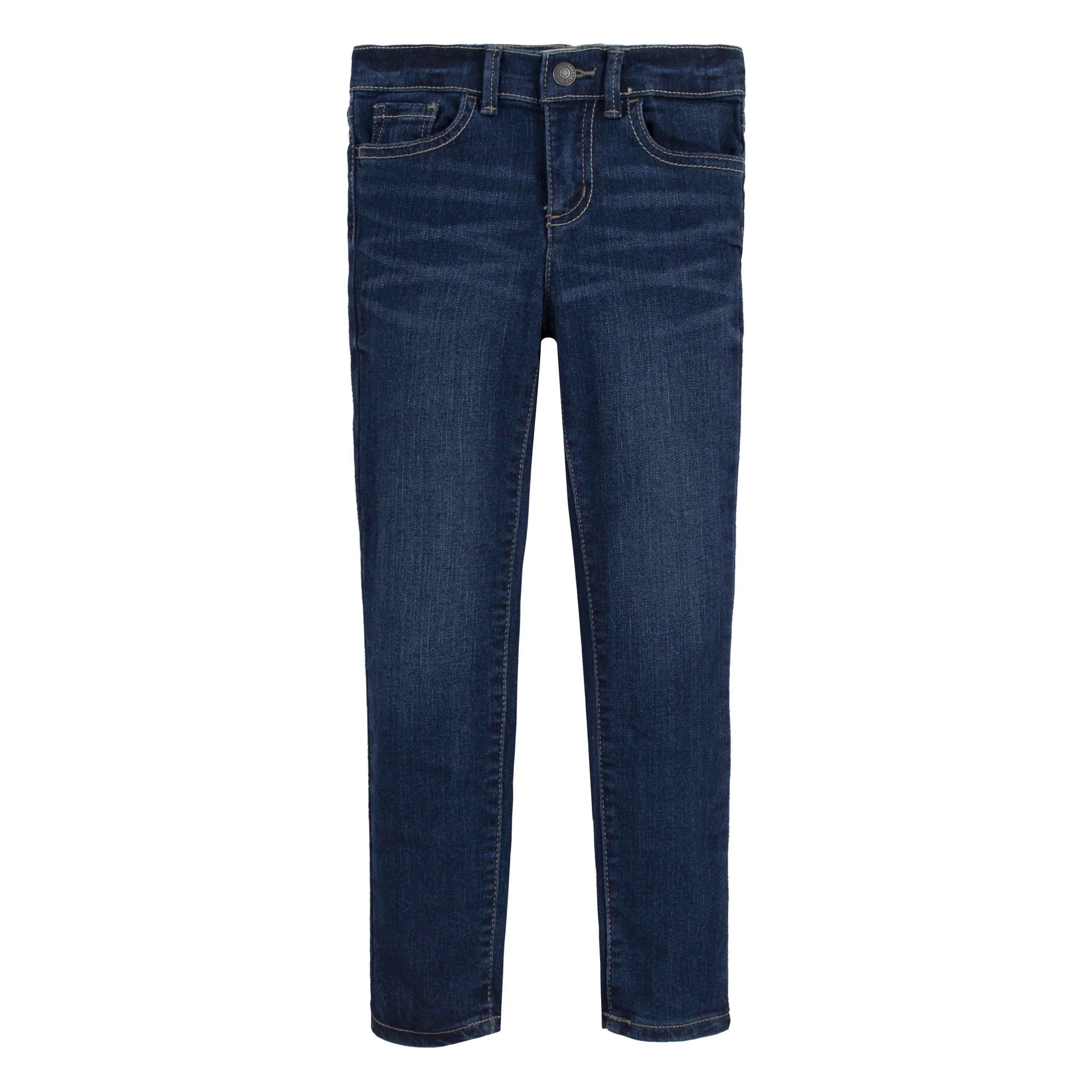 Levi's 710 Super Skinny Fit Slim Little Girls' Navy Wash Denim Jeans