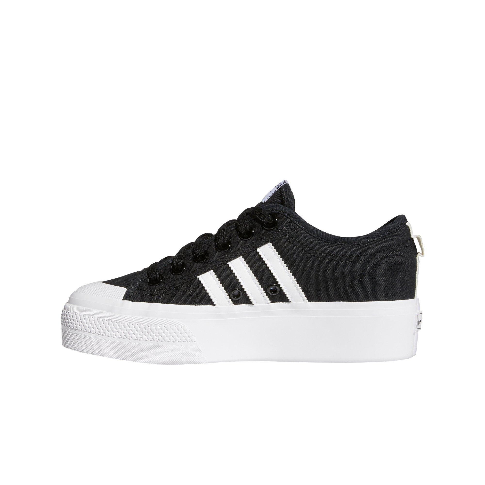 adidas Originals Nizza Platform "Black/White" Women's Shoe - BLACK/WHITE Thumbnail View 2