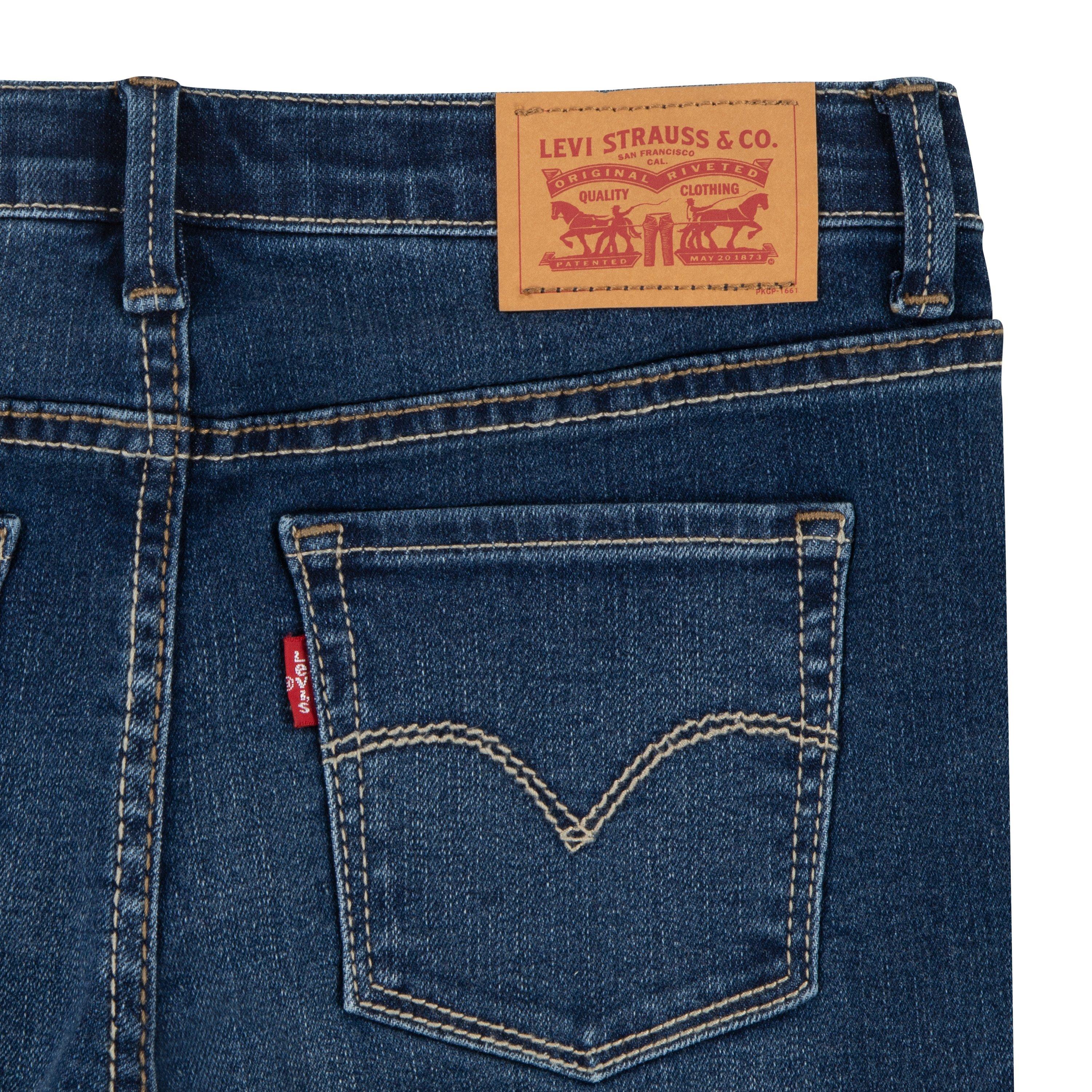 Levi's 710 Super Skinny Fit Slim Big Girls' Navy Wash Denim Jeans