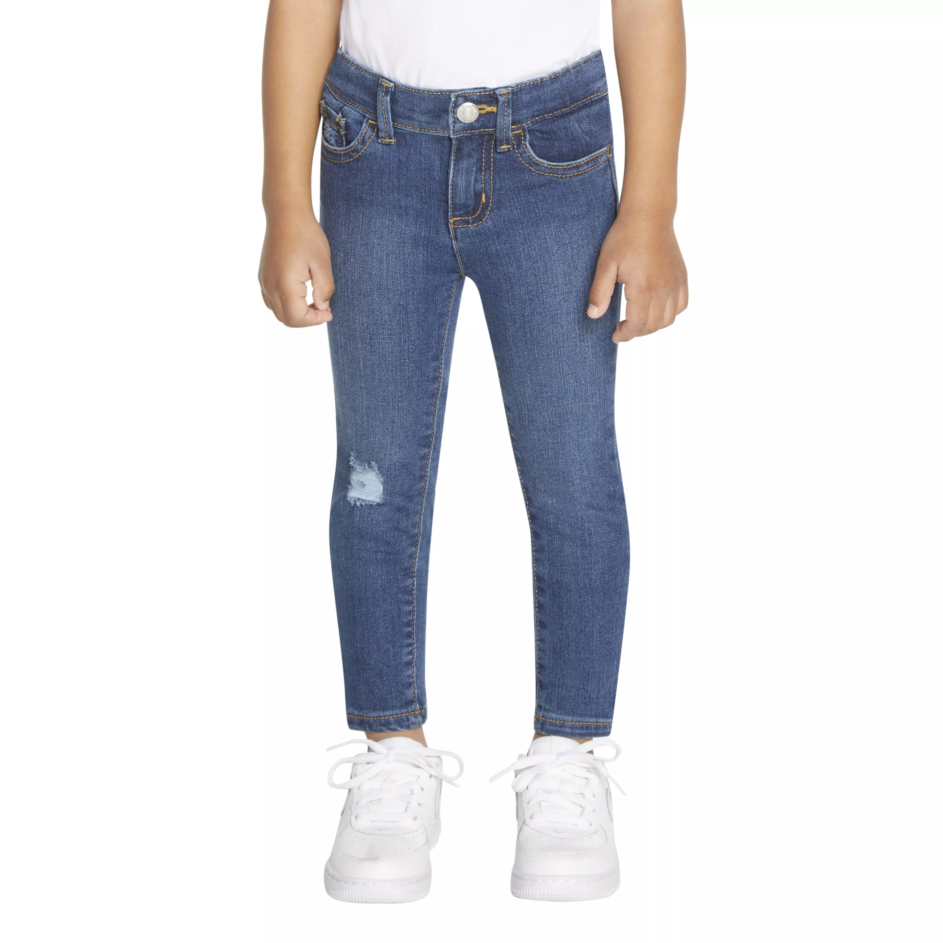 Levi's Toddler Girls' 710 Super Skinny Fit Slim Medium Wash Denim Jeans - Blue - MEDIUM BLUE