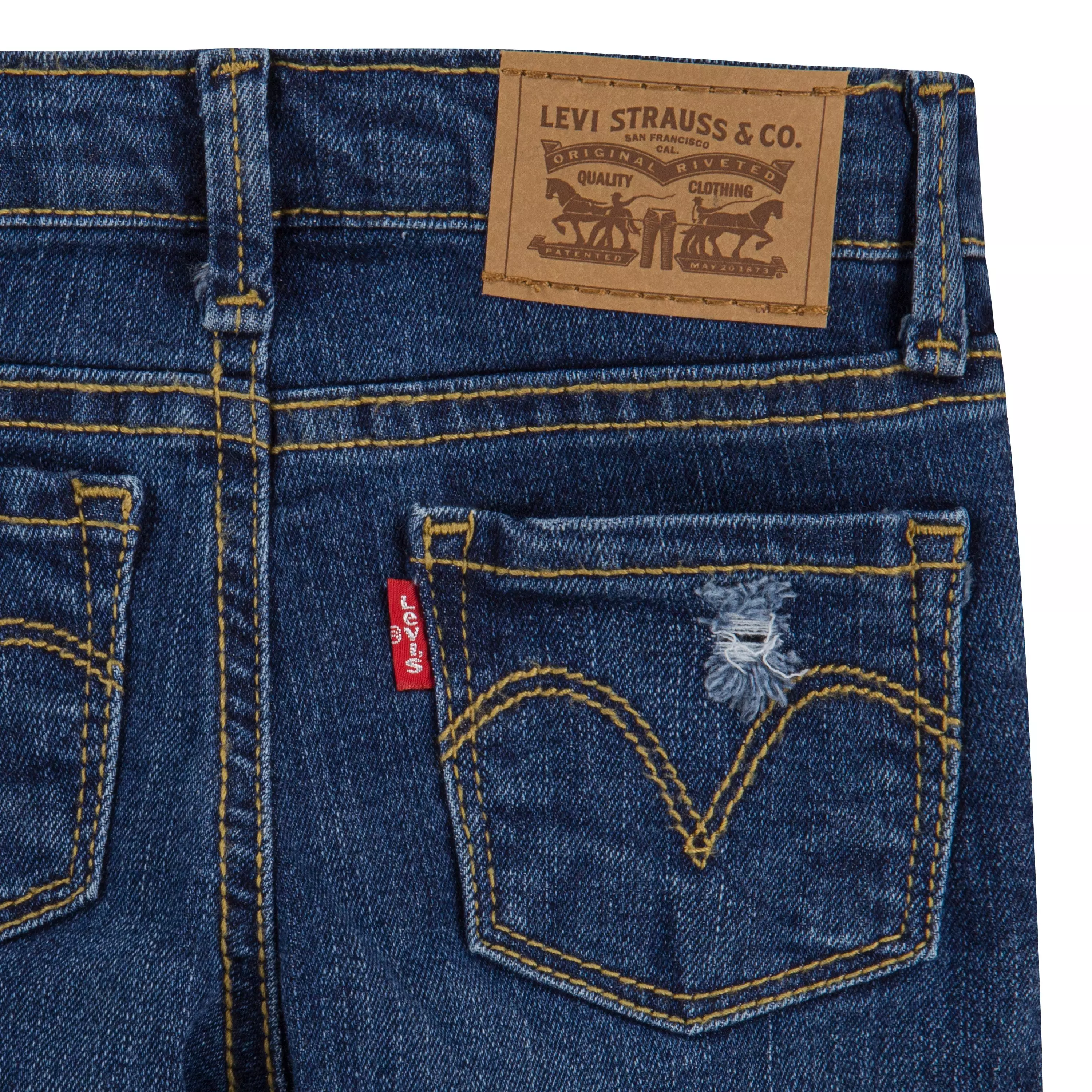 Levi's Toddler Girls' 710 Super Skinny Fit Slim Medium Blue Wash Denim Jeans - MEDIUM BLUE