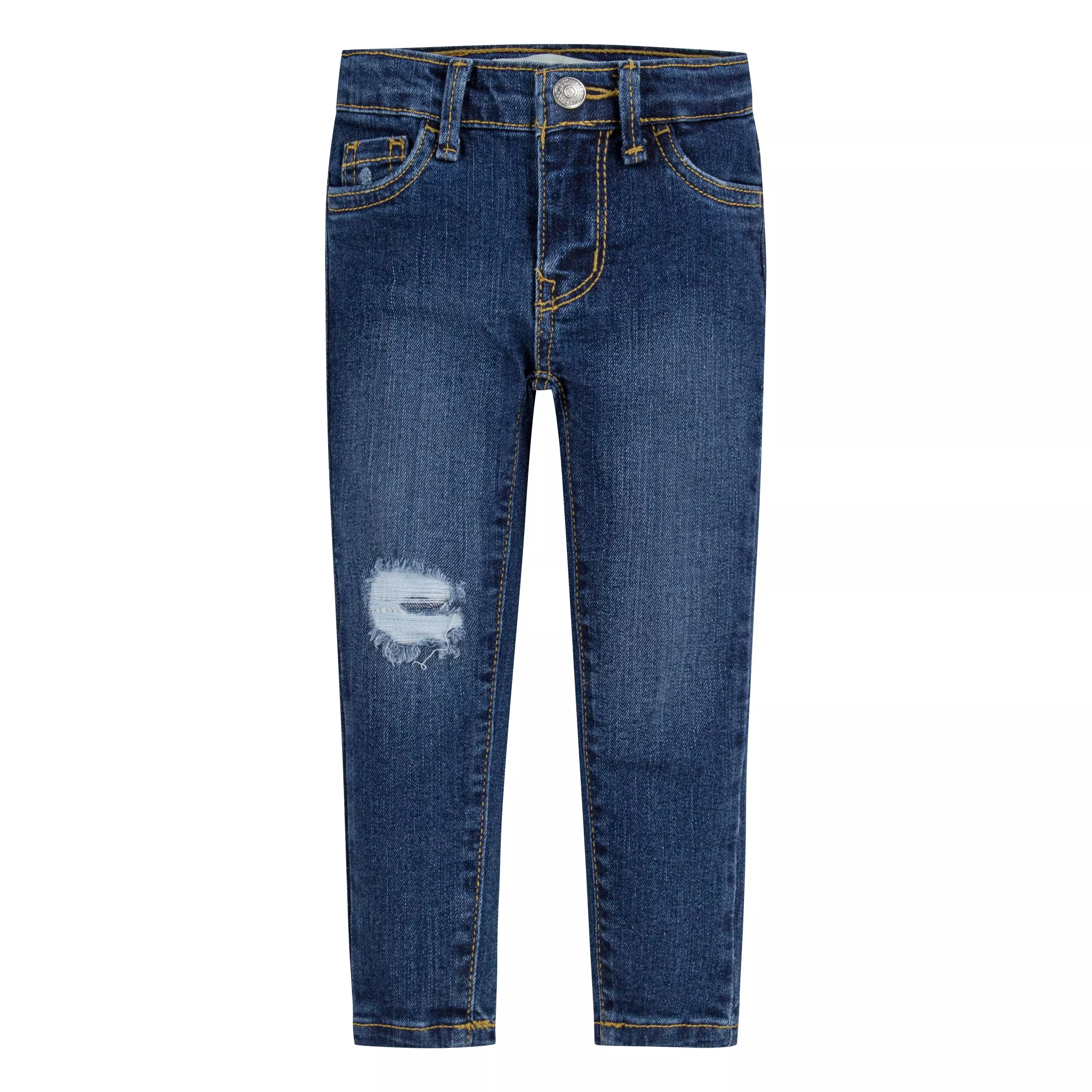 Levi's Toddler Girls' 710 Super Skinny Fit Slim Medium Blue Wash Denim Jeans - MEDIUM BLUE