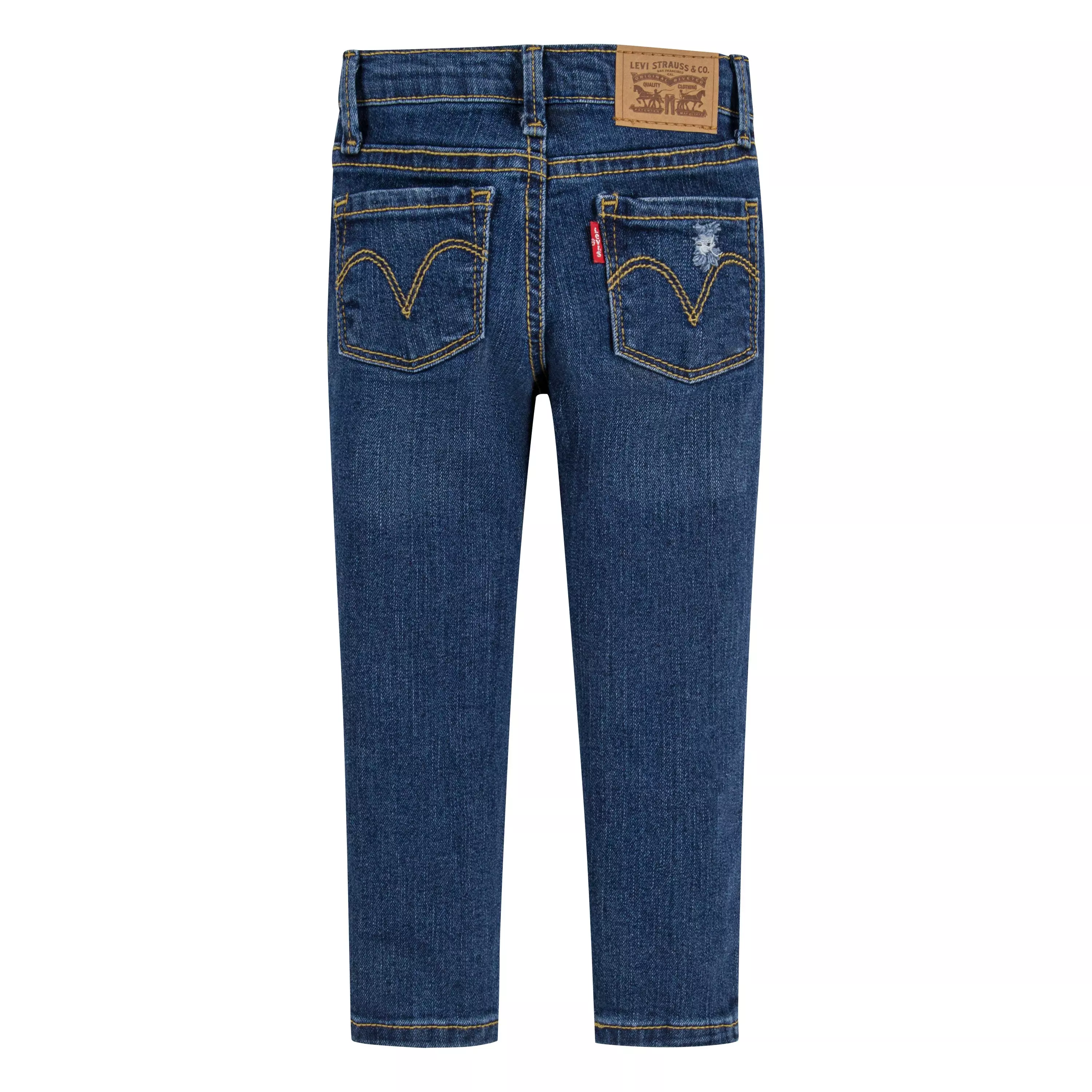 Levi's Toddler Girls' 710 Super Skinny Fit Slim Medium Wash Denim Jeans - Blue - MEDIUM BLUE