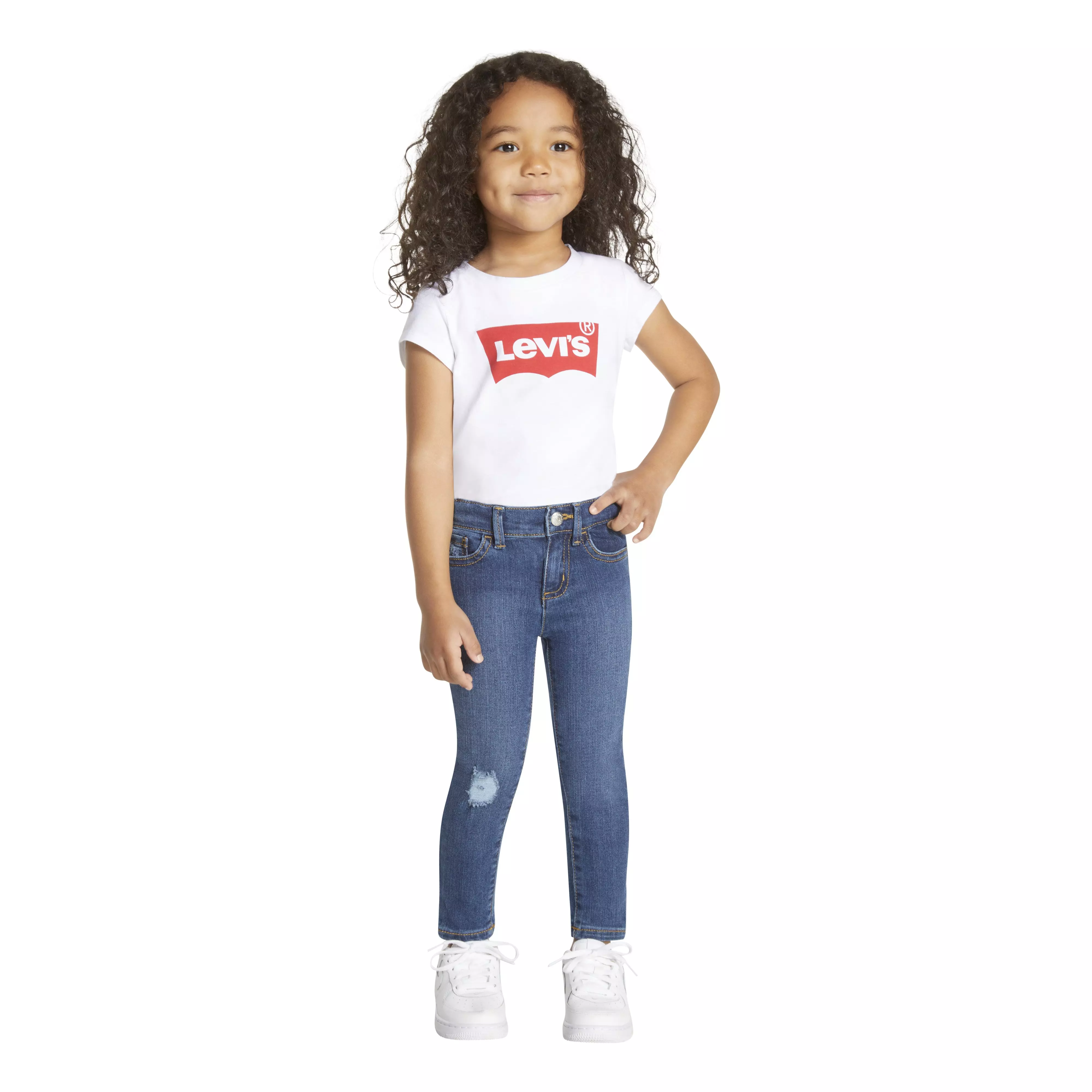 Levi's Toddler Girls' 710 Super Skinny Fit Slim Medium Blue Wash Denim Jeans - MEDIUM BLUE