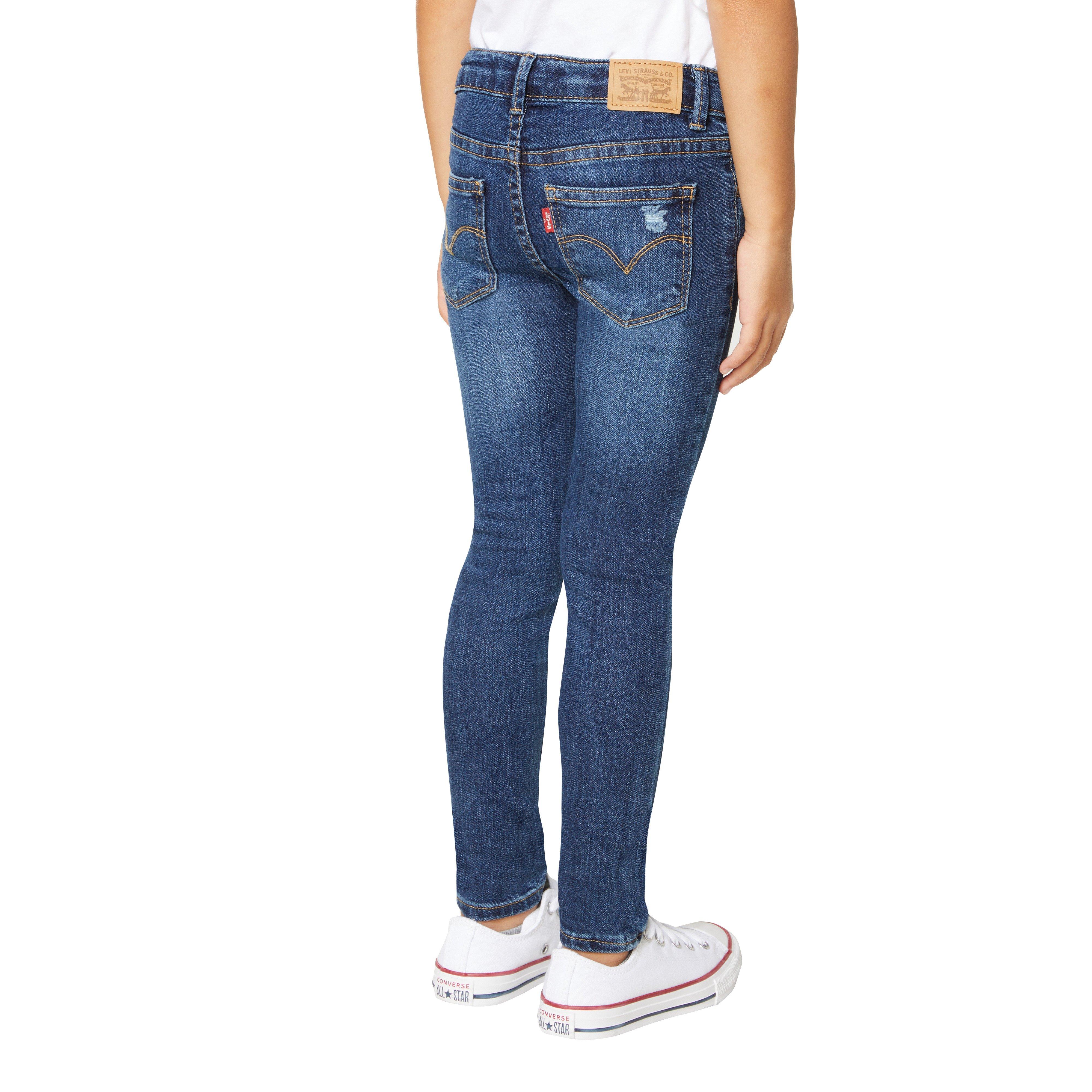 Levi's 710 Super Skinny Fit Slim Little Girls' Medium Blue Wash Denim Jeans