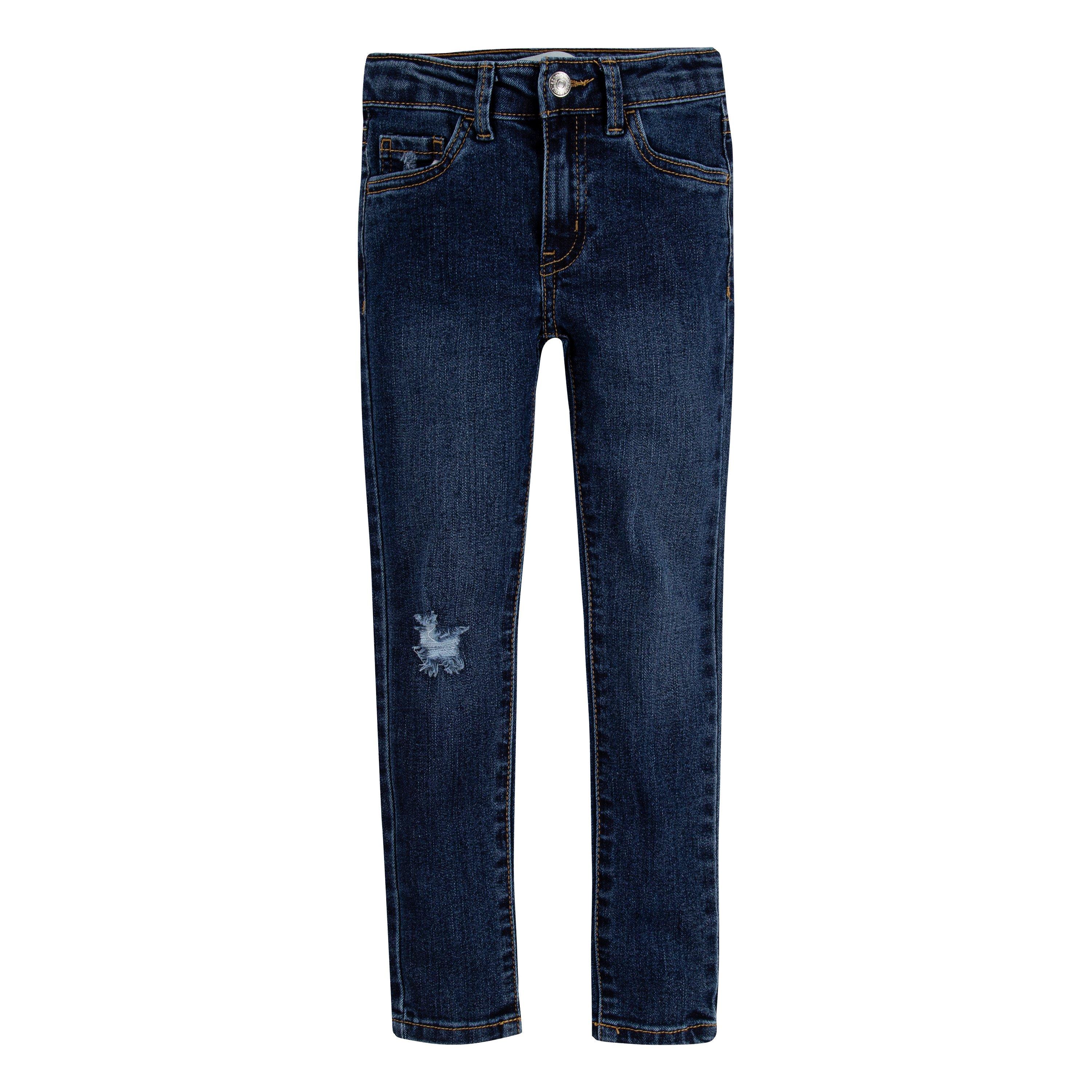 Levi's Little Girls' 710 Super Skinny Fit Slim Medium Wash Denim Jeans - Blue - MEDIUM BLUE Thumbnail View 6