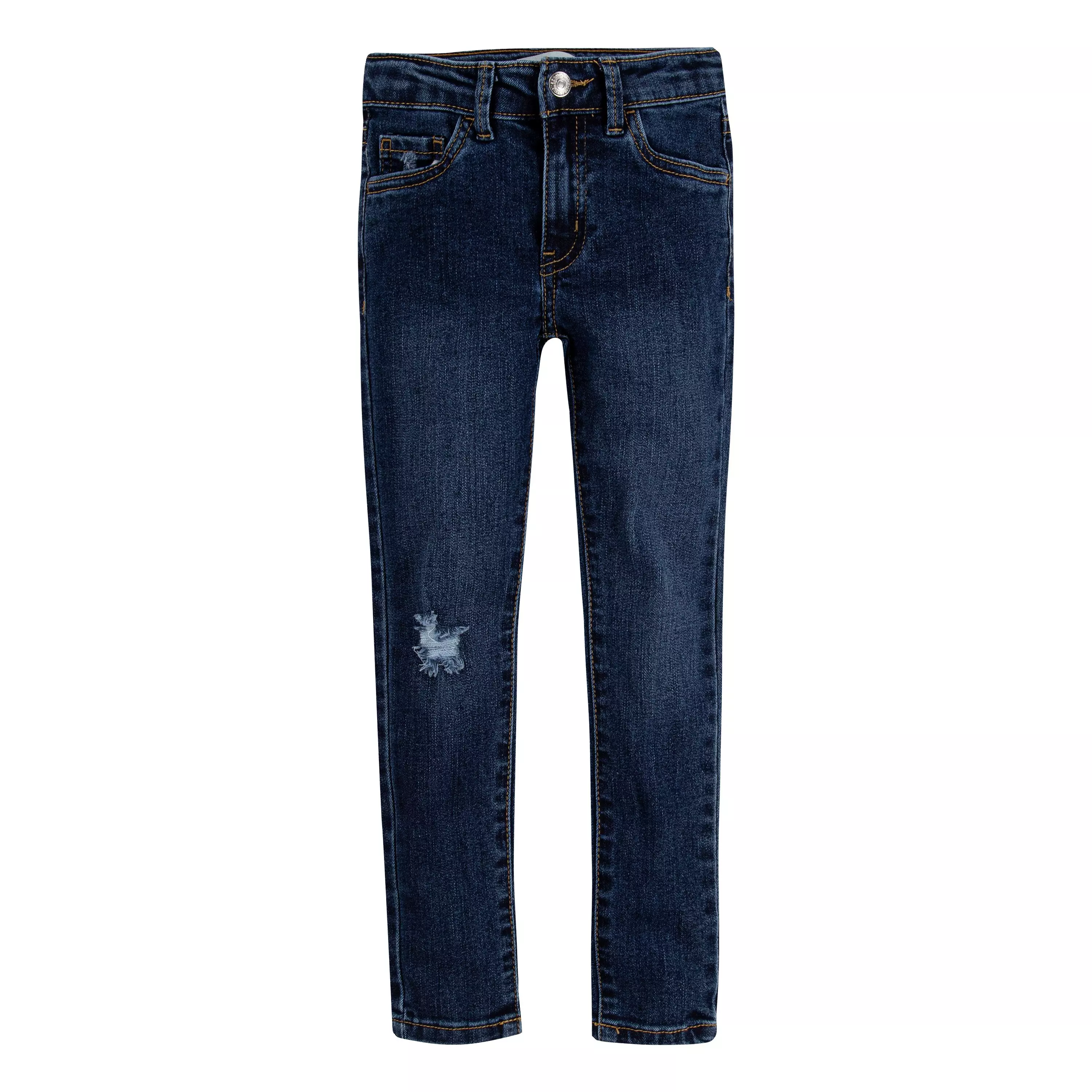 Levi's Little Girls' 710 Super Skinny Fit Slim Medium Wash Denim Jeans - Blue - MEDIUM BLUE